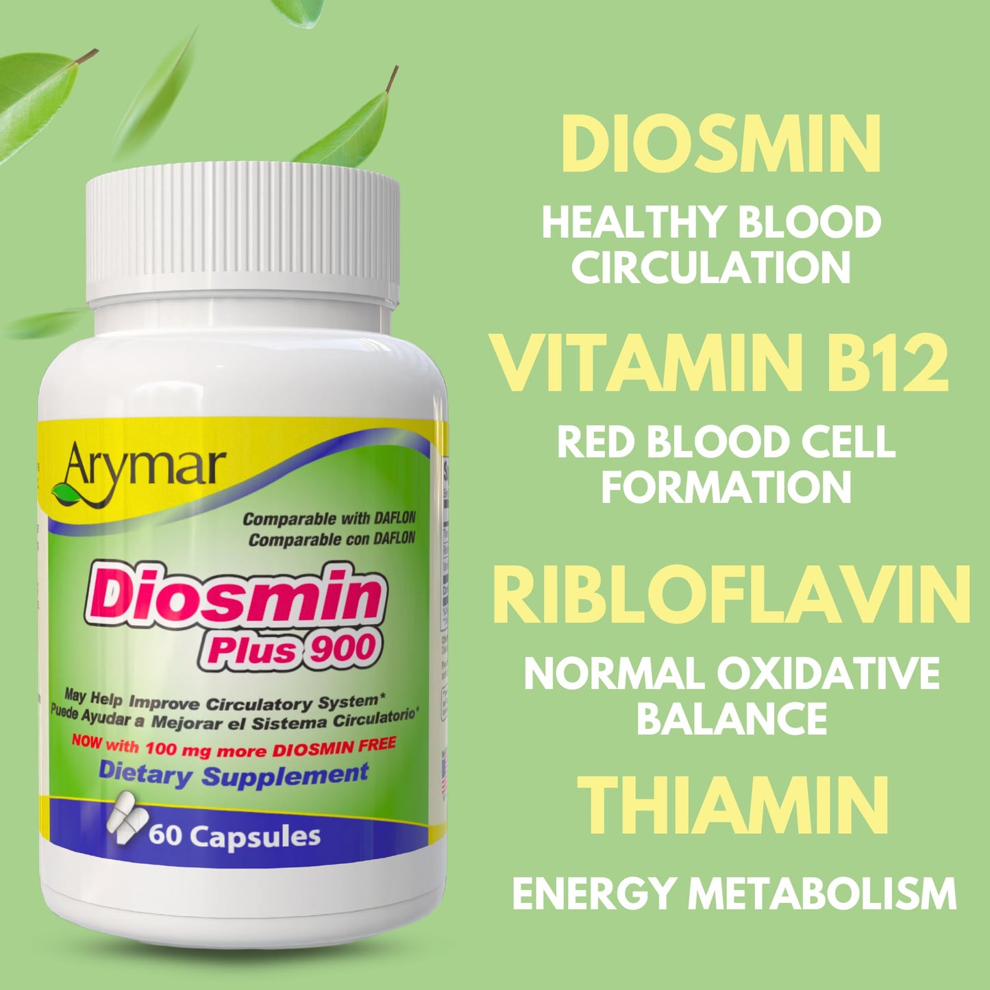 Arymar Diosmin Plus 900 Capsule, 1 Count