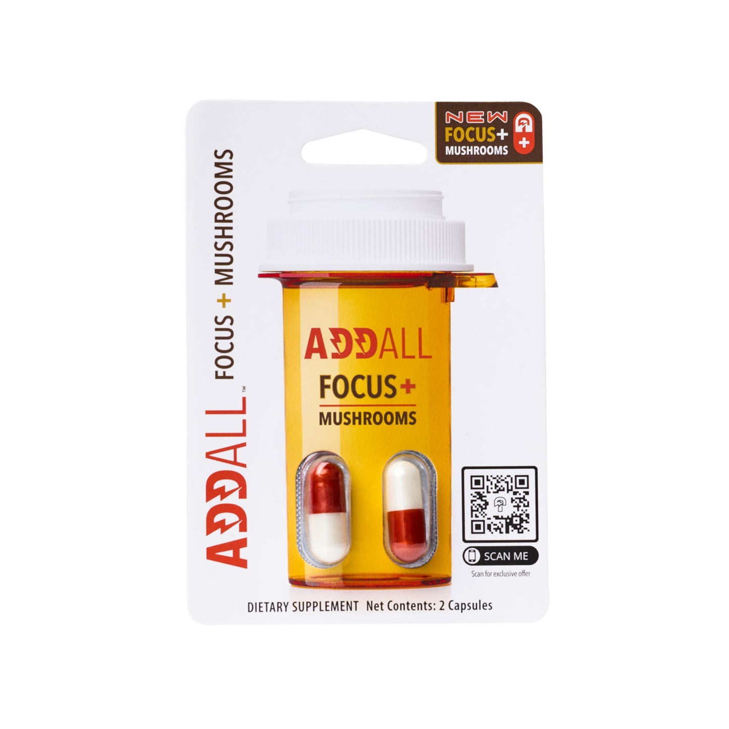 Addall Focus + Mushrooms Memory Supplement Capsule, 6 Capsules