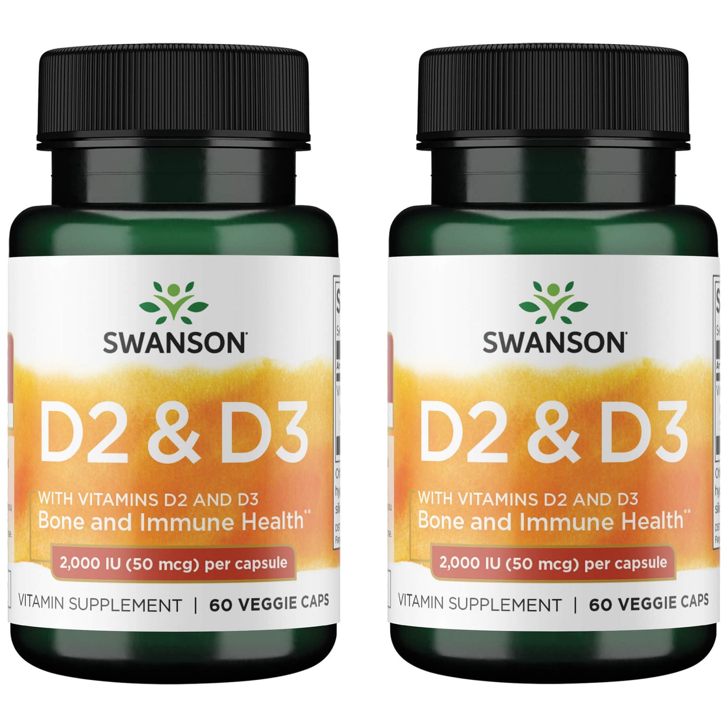 Swanson D2 & D3-2,000 IU Capsules, 120 Capsules