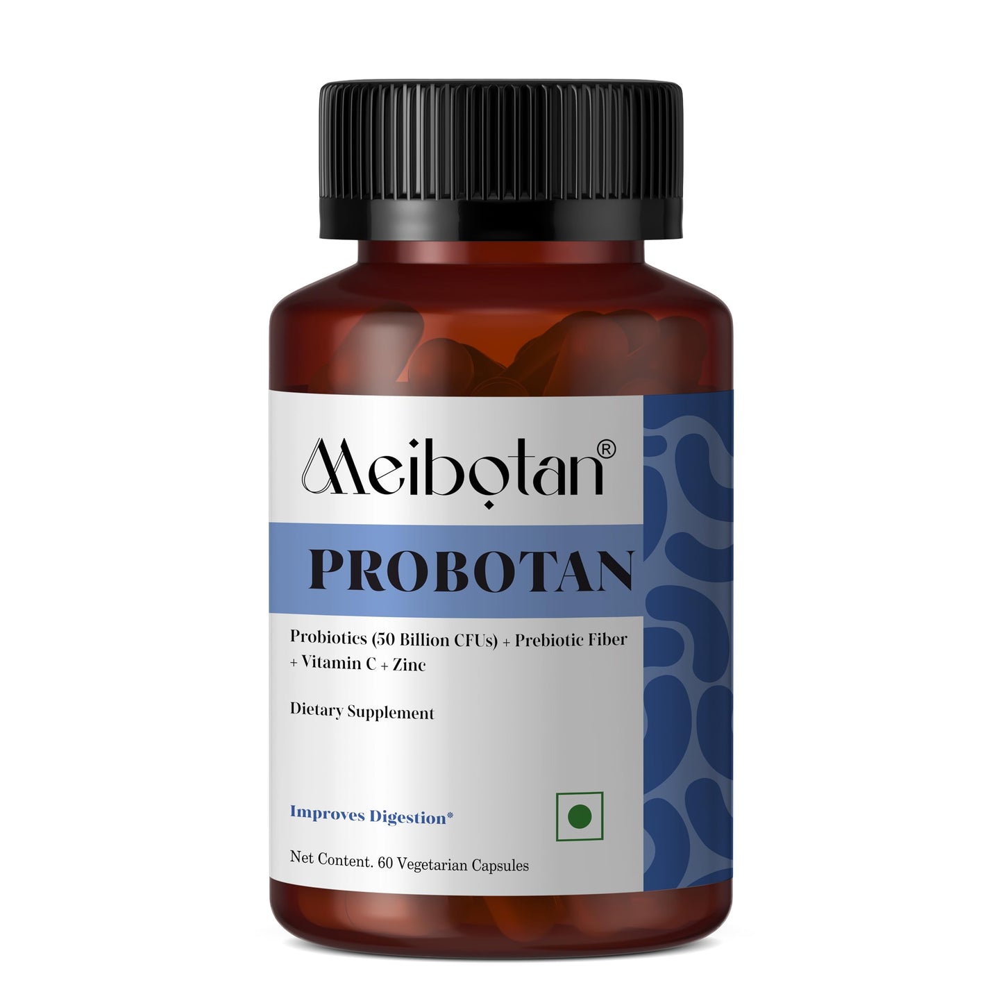 MEIBOTAN Probiotics 50 Billion CFU - 20 Strains +FOS - Immune, Digestive & Gut Health - for Women, 60 Capsules