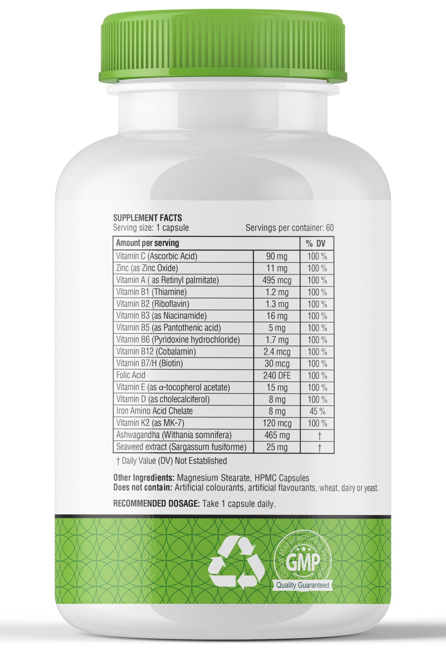 obel Daily Multivitamin with Ashwagandha & Seaweed Capsules 60 Count