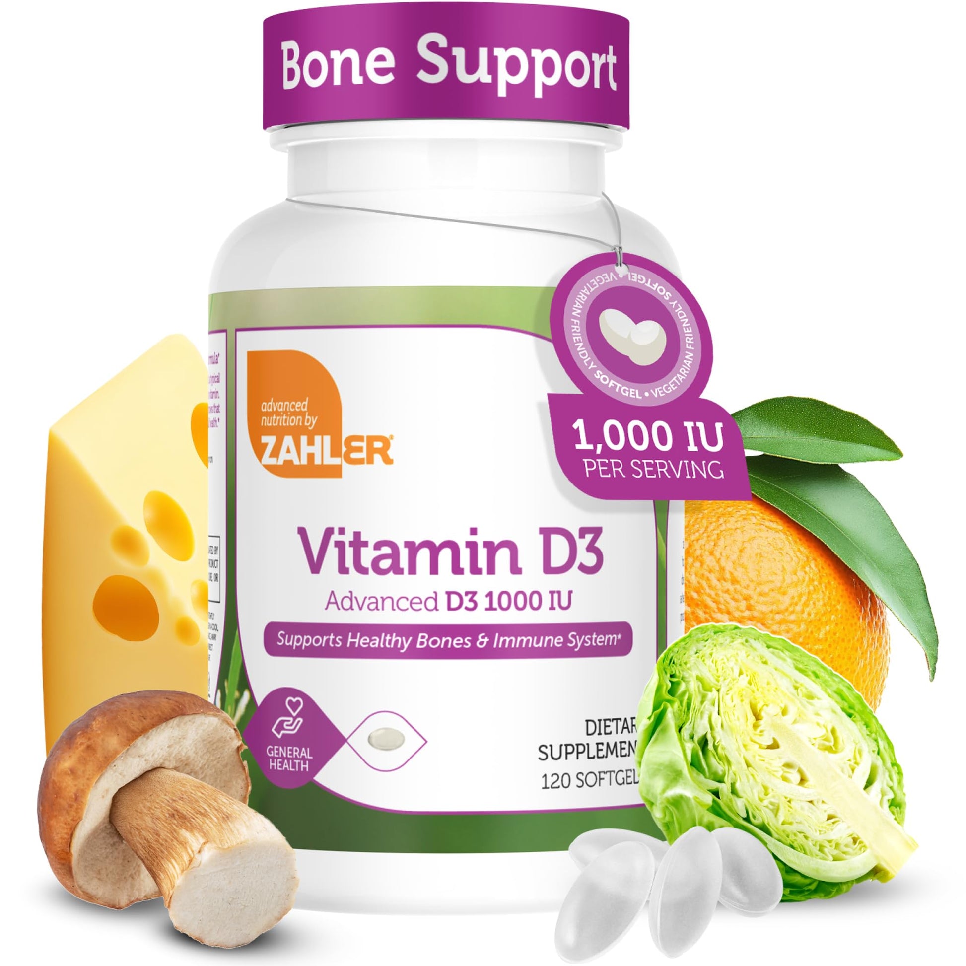 Zahler Advanced Vitamin D3 1000 IU Softgels 120 Count