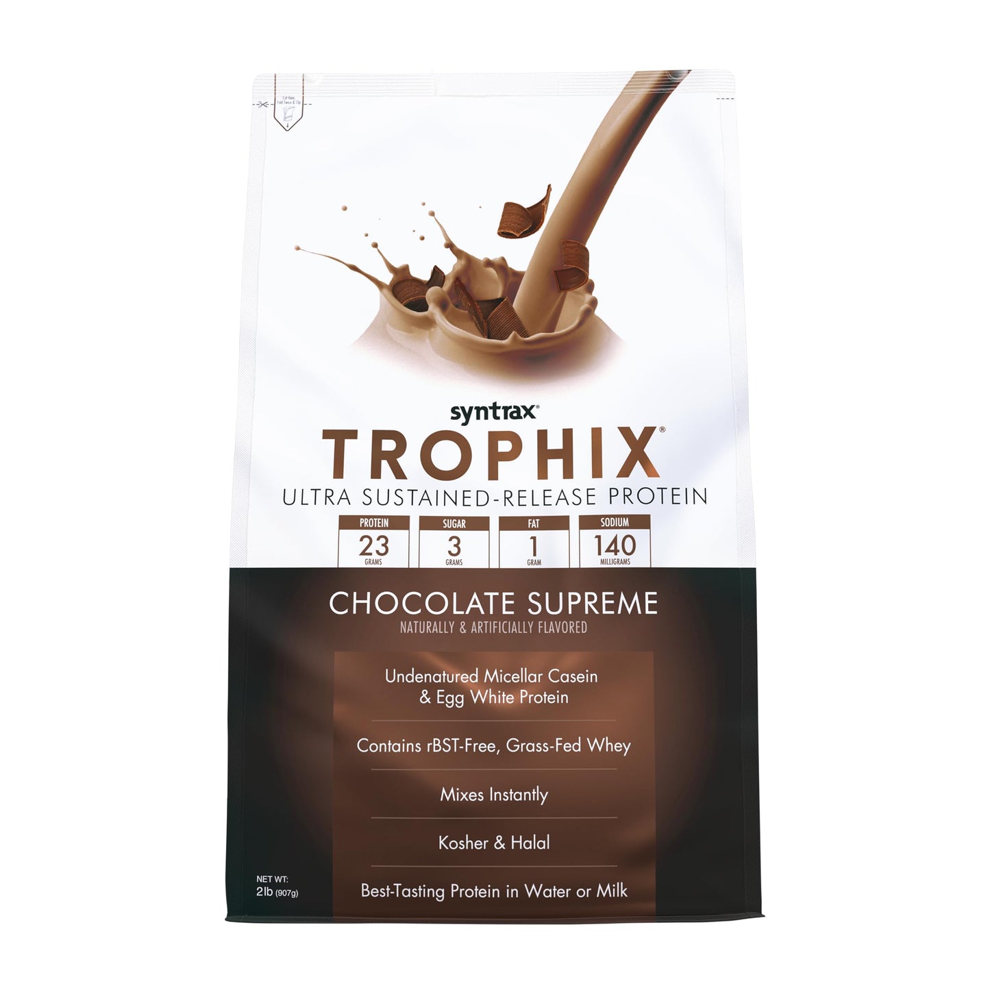 Syntrax Trophix Ultra Sustained-Release Protein Powder Blend, Chocolate Supreme, 32