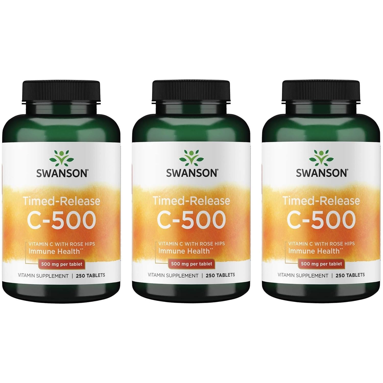 Swanson Timed-Release Vitamin C with Rose Hips 750 Tablets