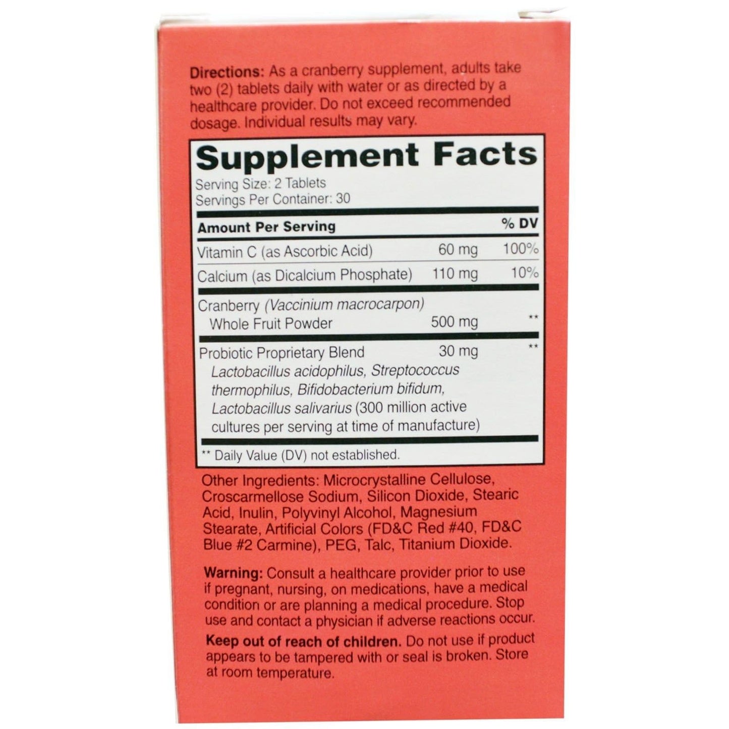 21st Century HealthCare, Inc. Cranberry Plus Probiotic Tablet, 360 Tablets