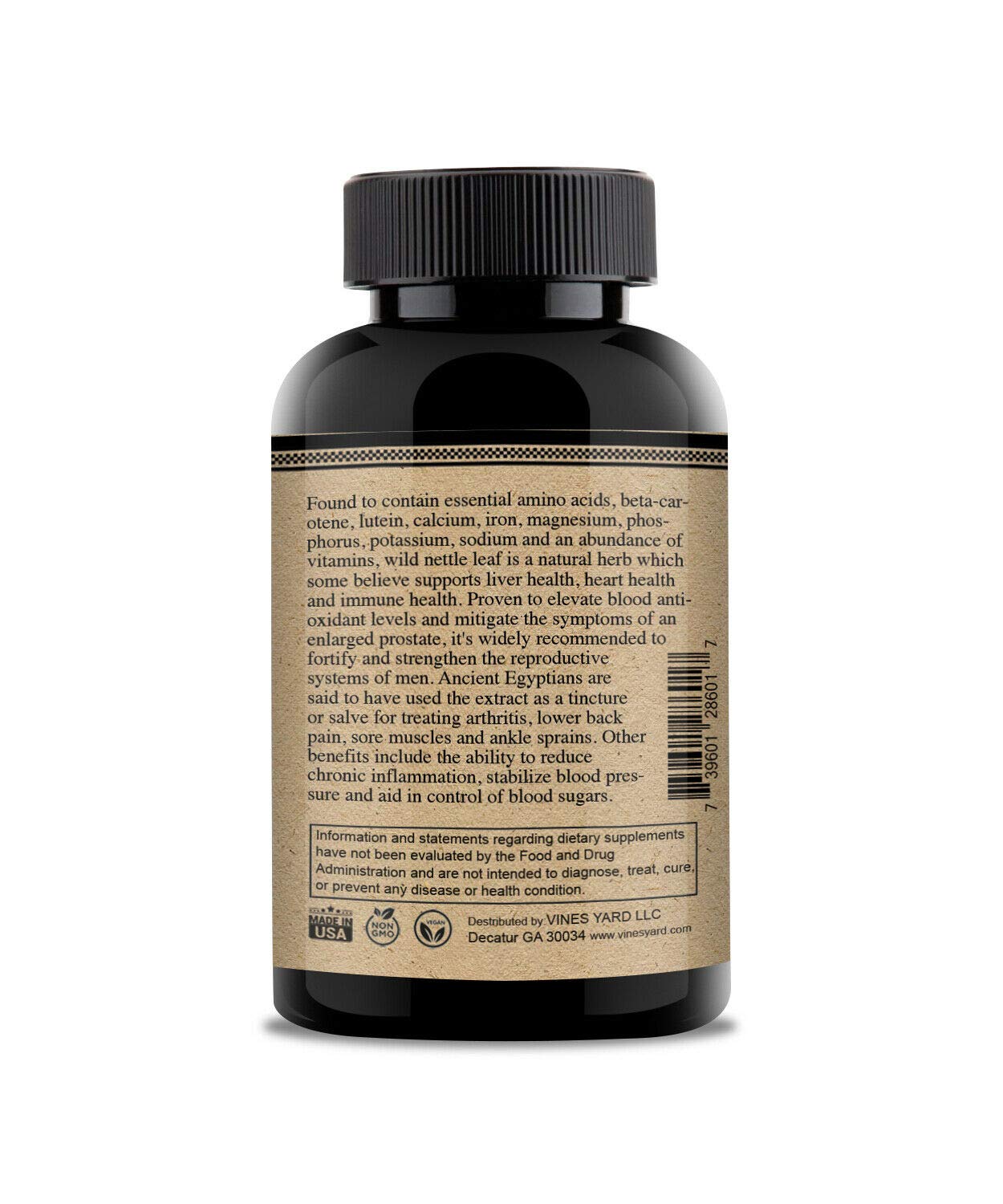 Vines Yard Wild Nettle Leaf Capsules 100