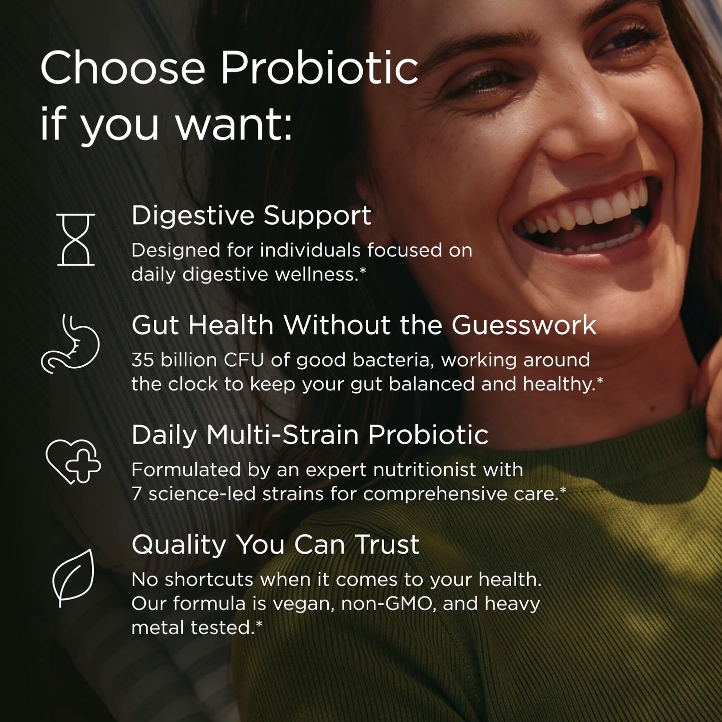 JSHealth Gut Health and Immunity Formula Probiotics Capsule 60 Count