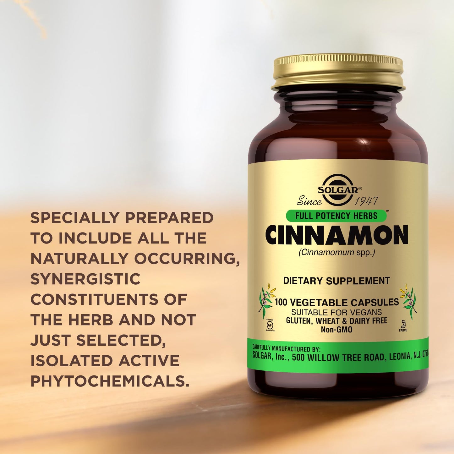 Solgar Cinnamon Vegetable Capsules 100 Count