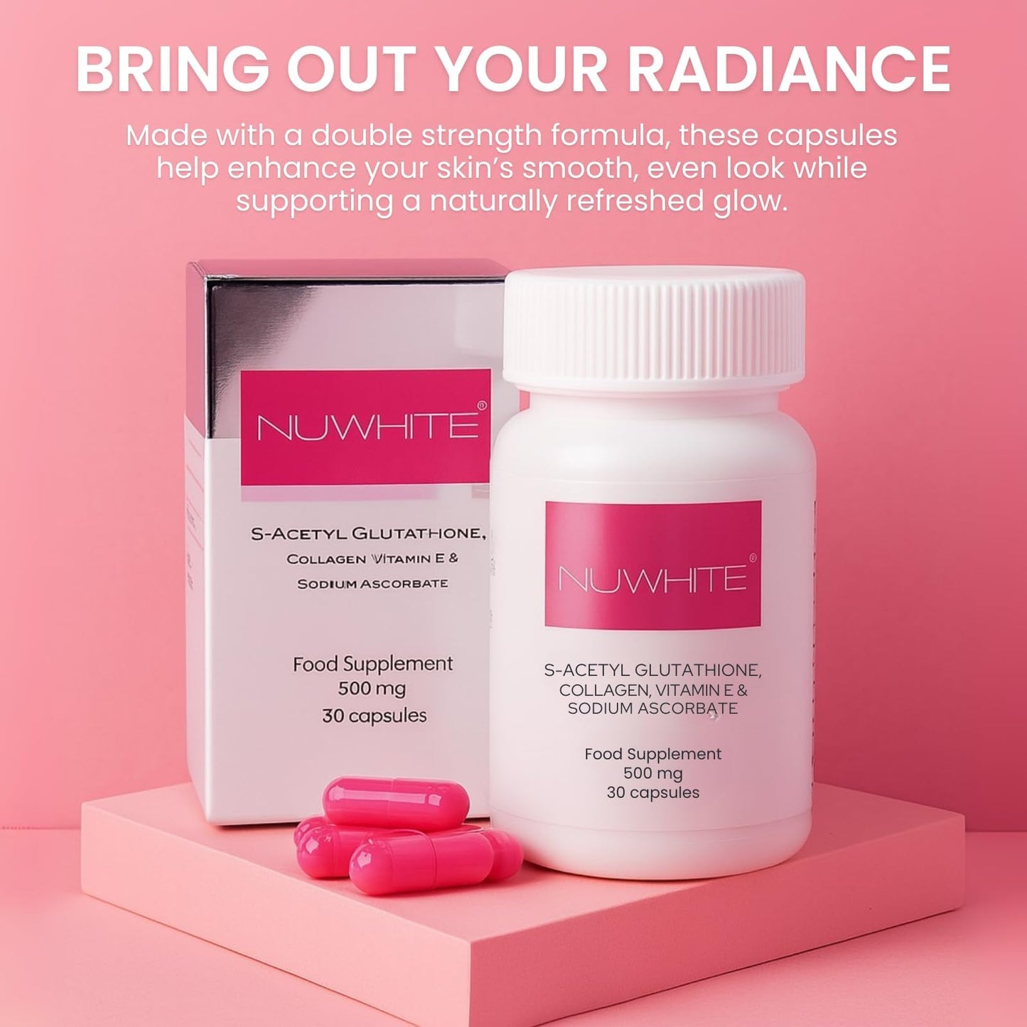 Nuwhite S-Acetyl Glutathione Capsule 90