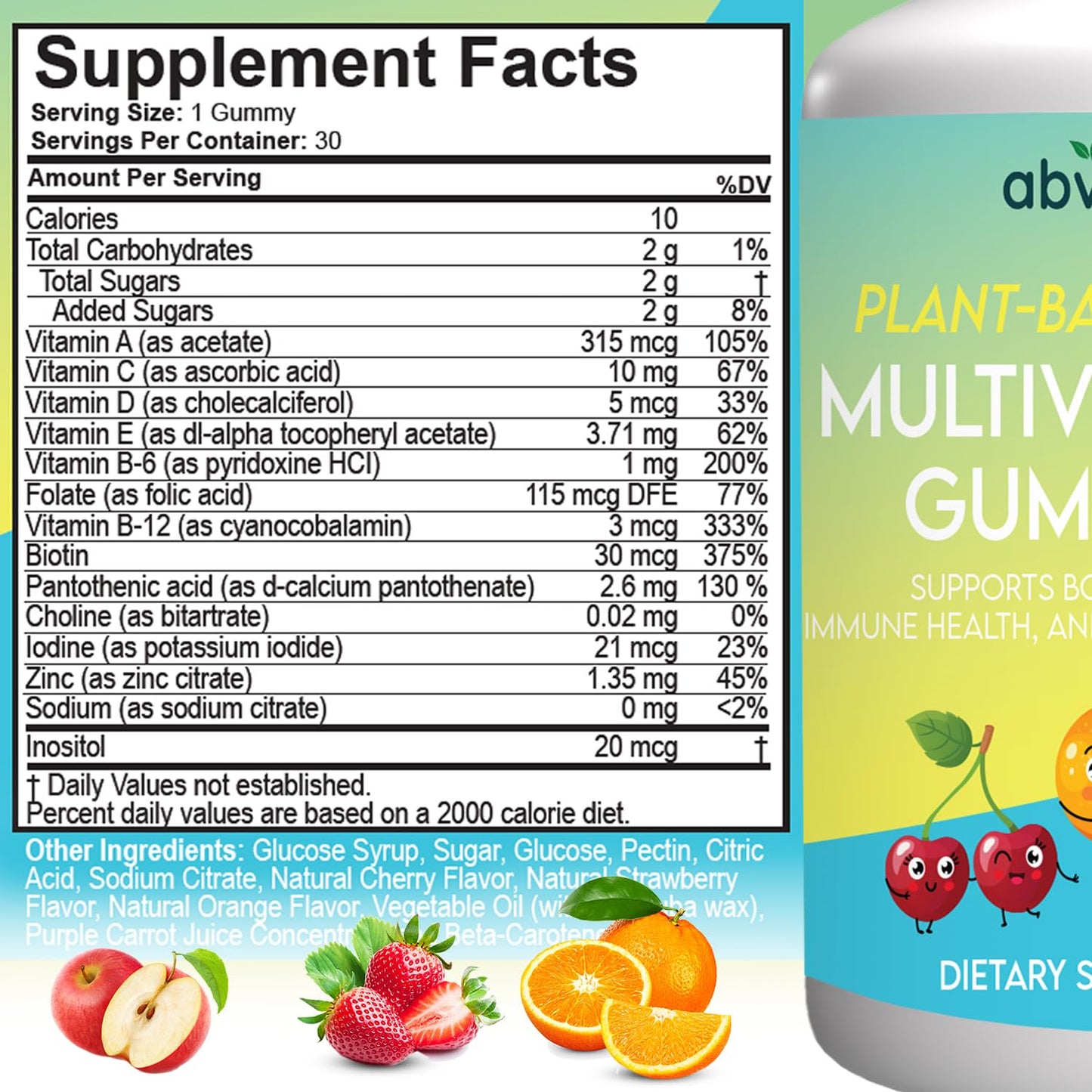 Abvite Kids Multivitamin Gummies, 30 Count