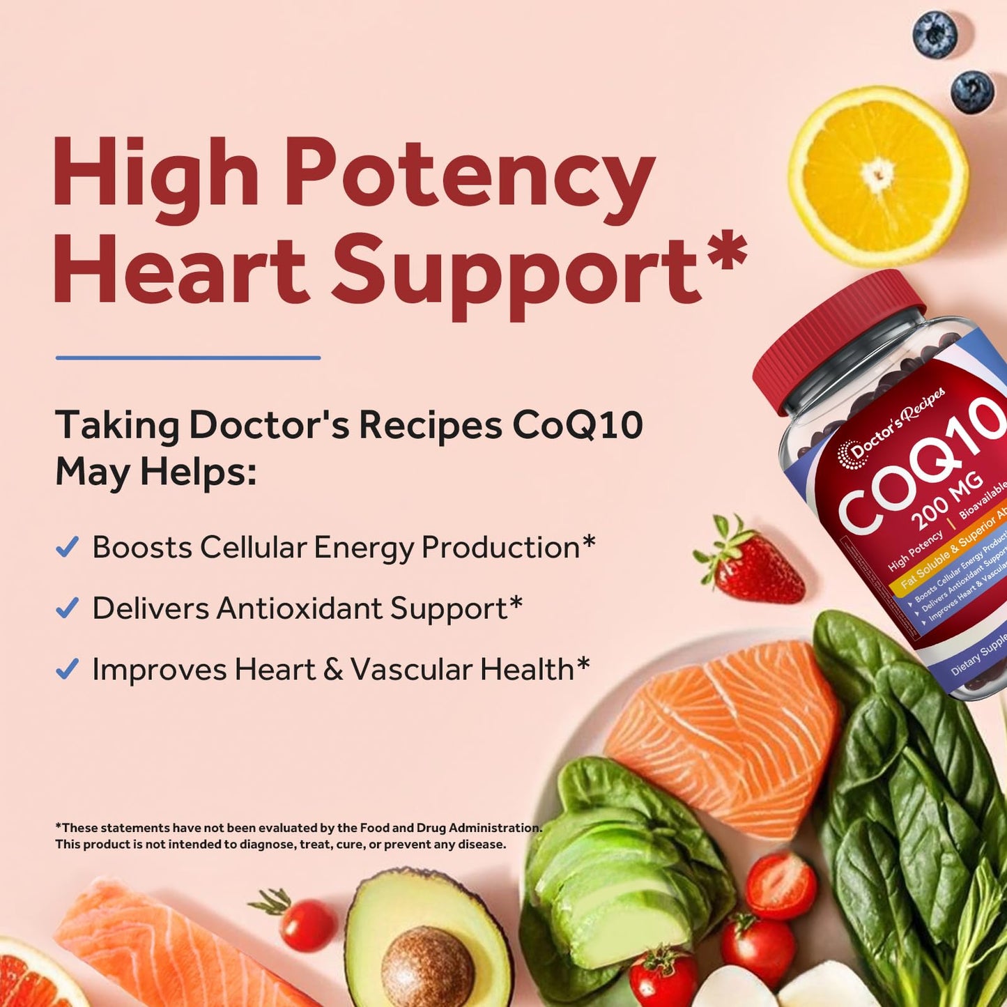 Doctor's Recipes CoQ10 200mg Softgels 60 Count