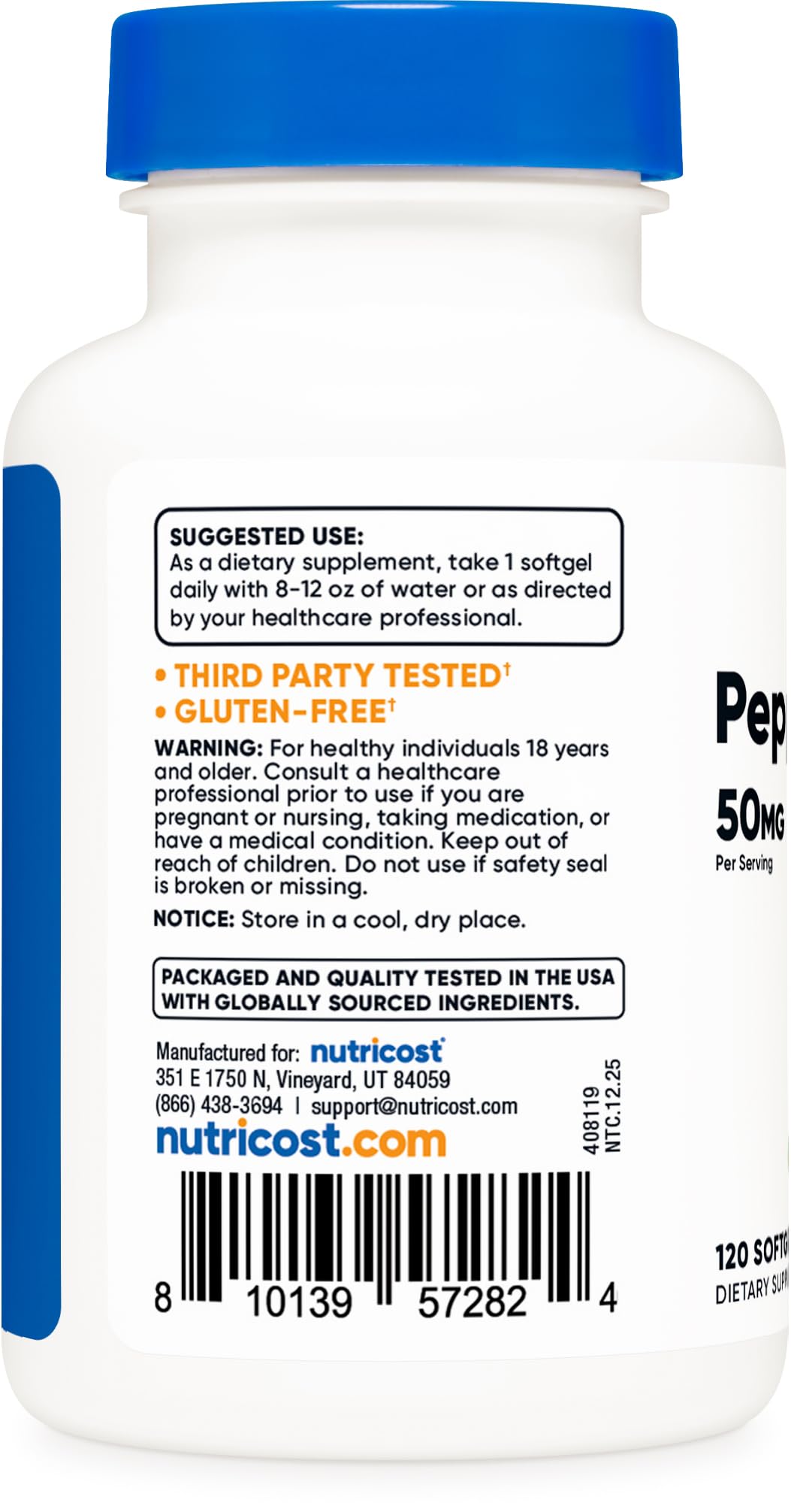Nutricost Peppermint Oil Softgels 120 Softgels