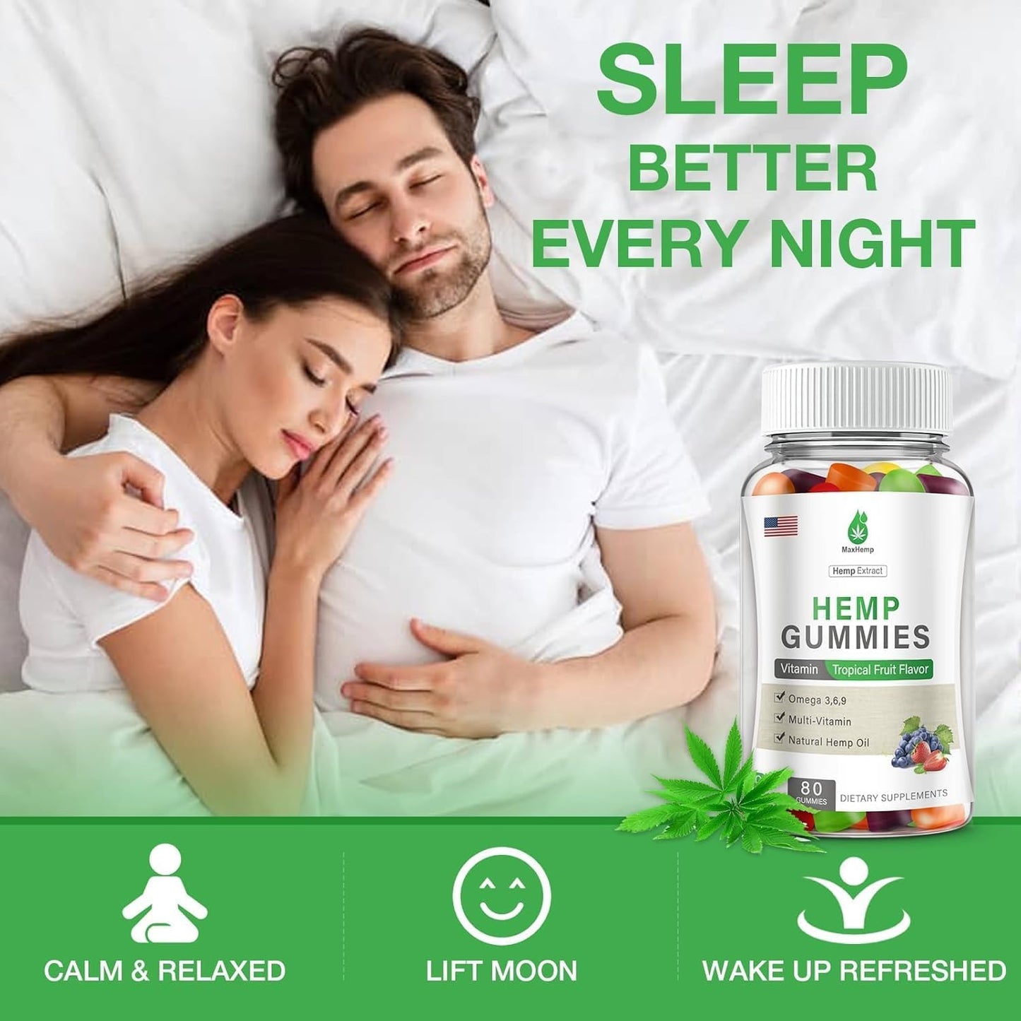 MaxHemp Omega 3-6-9 Gummies Vegan, 320 Gummies
