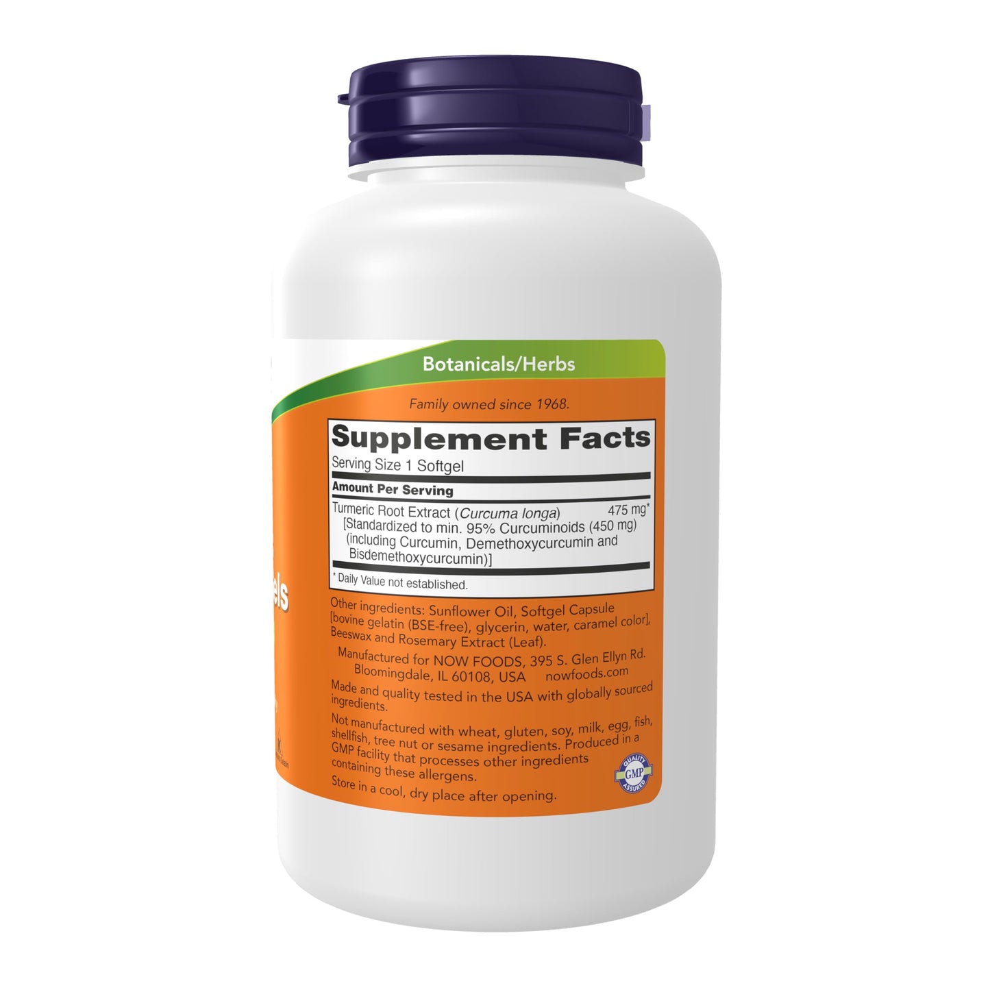 NOW Foods Turmeric Curcumin Softgels 120 Count