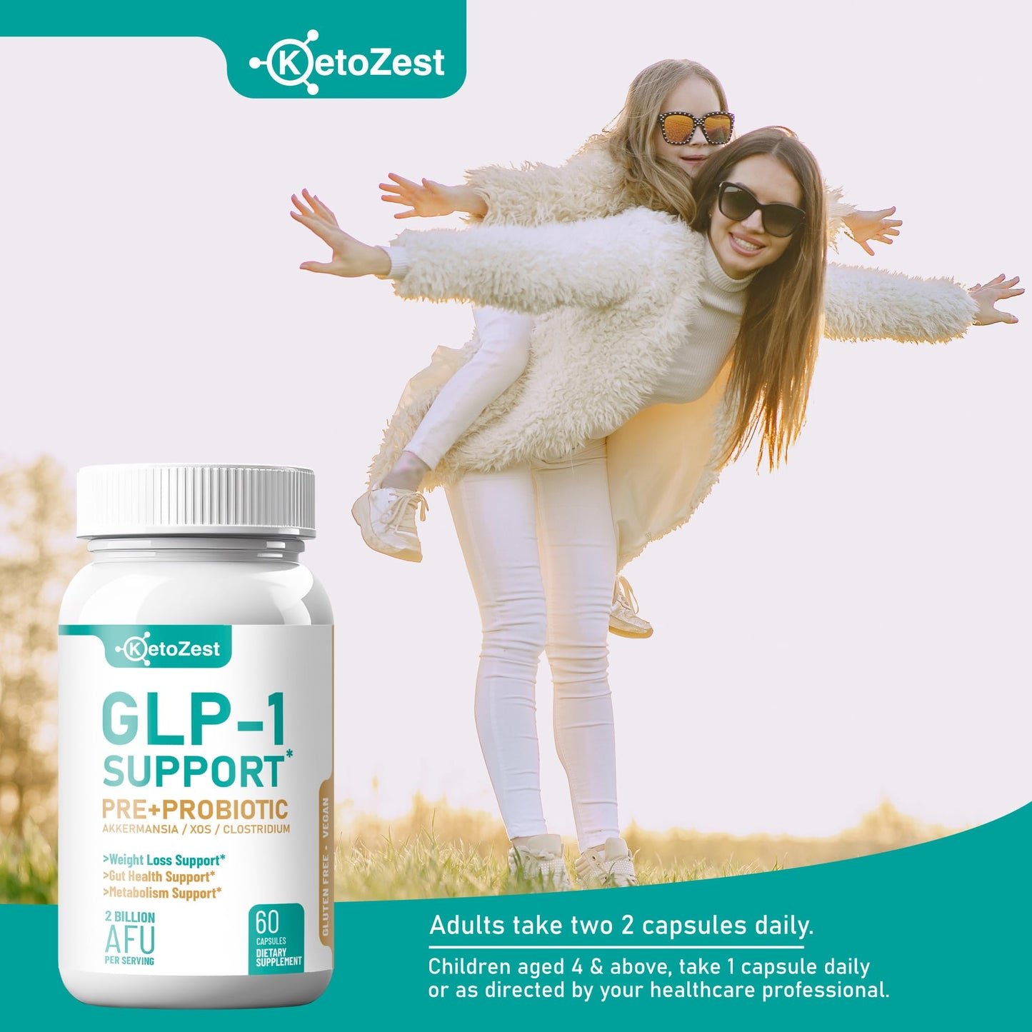 KetoZest GLP-1 Support Weight Loss Supplement Capsule 60 Count