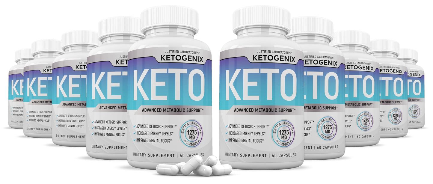 Justified Laboratories Ketogenix Keto Pills 1275MG Capsules, 60 Count