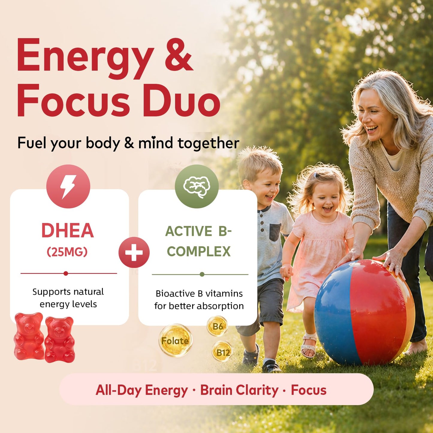 HFELIZ DHEA Supplement for Women Gummies, 60 Count