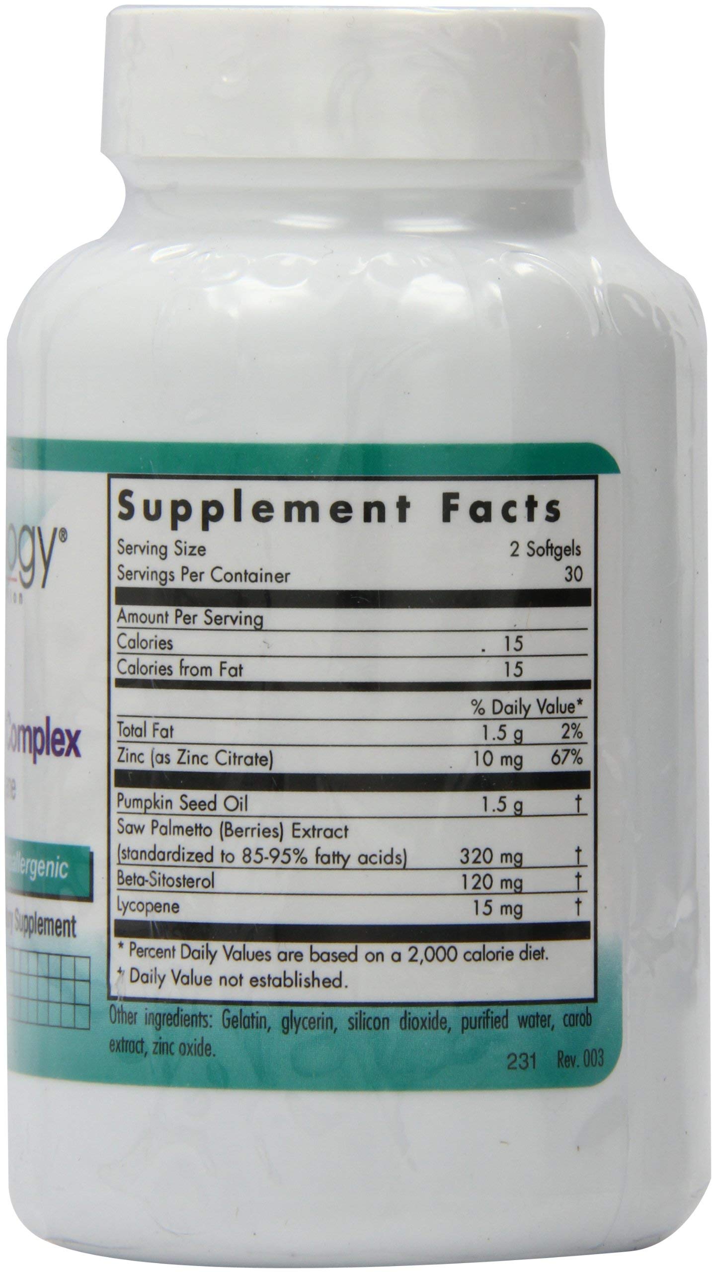 Allergy Research Group Saw Palmetto Complex with Lycopene Softgels 60