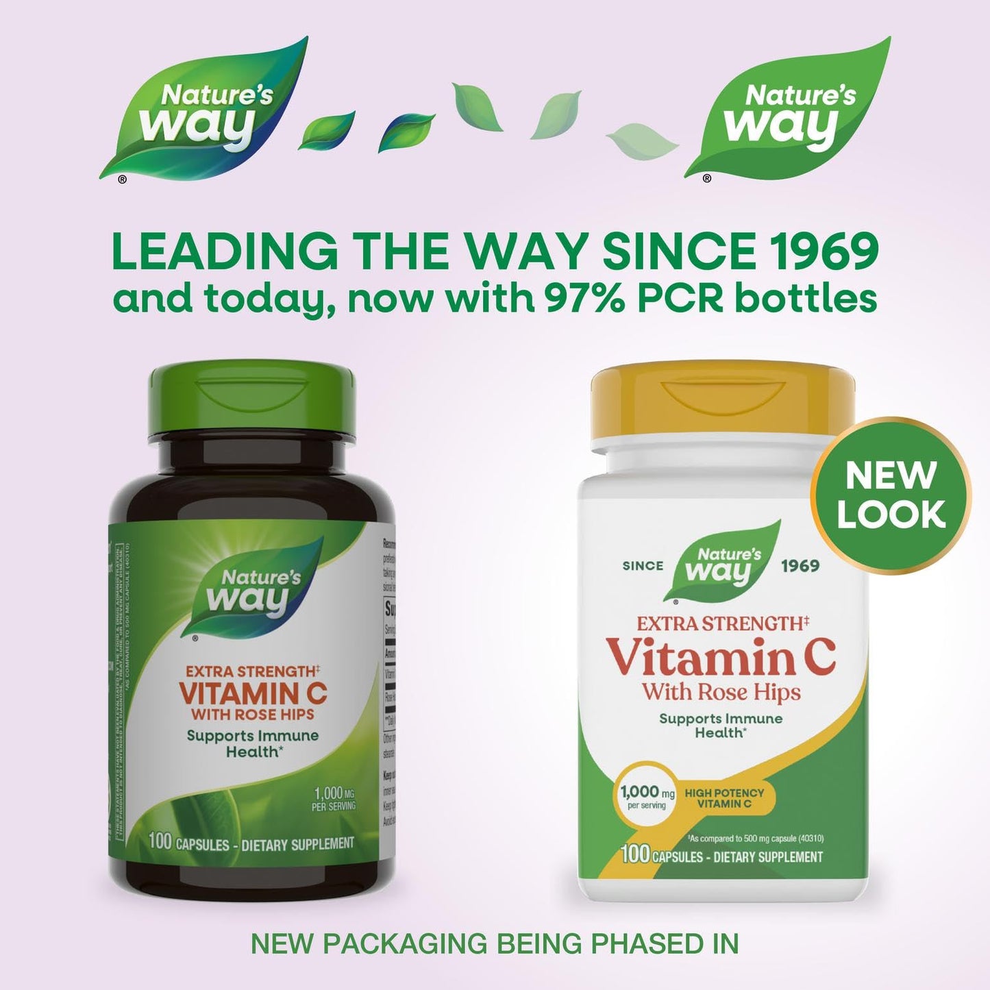 Nature's Way Vitamin C with Rose Hips Extra Strength 1000 mg 100 Capsules