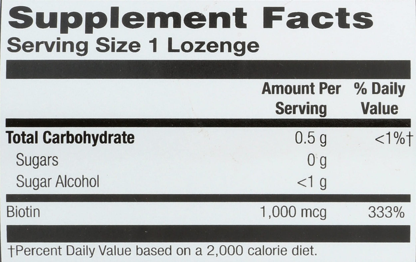 Solaray Biotin 1000 mcg Lozenges, 100 Count