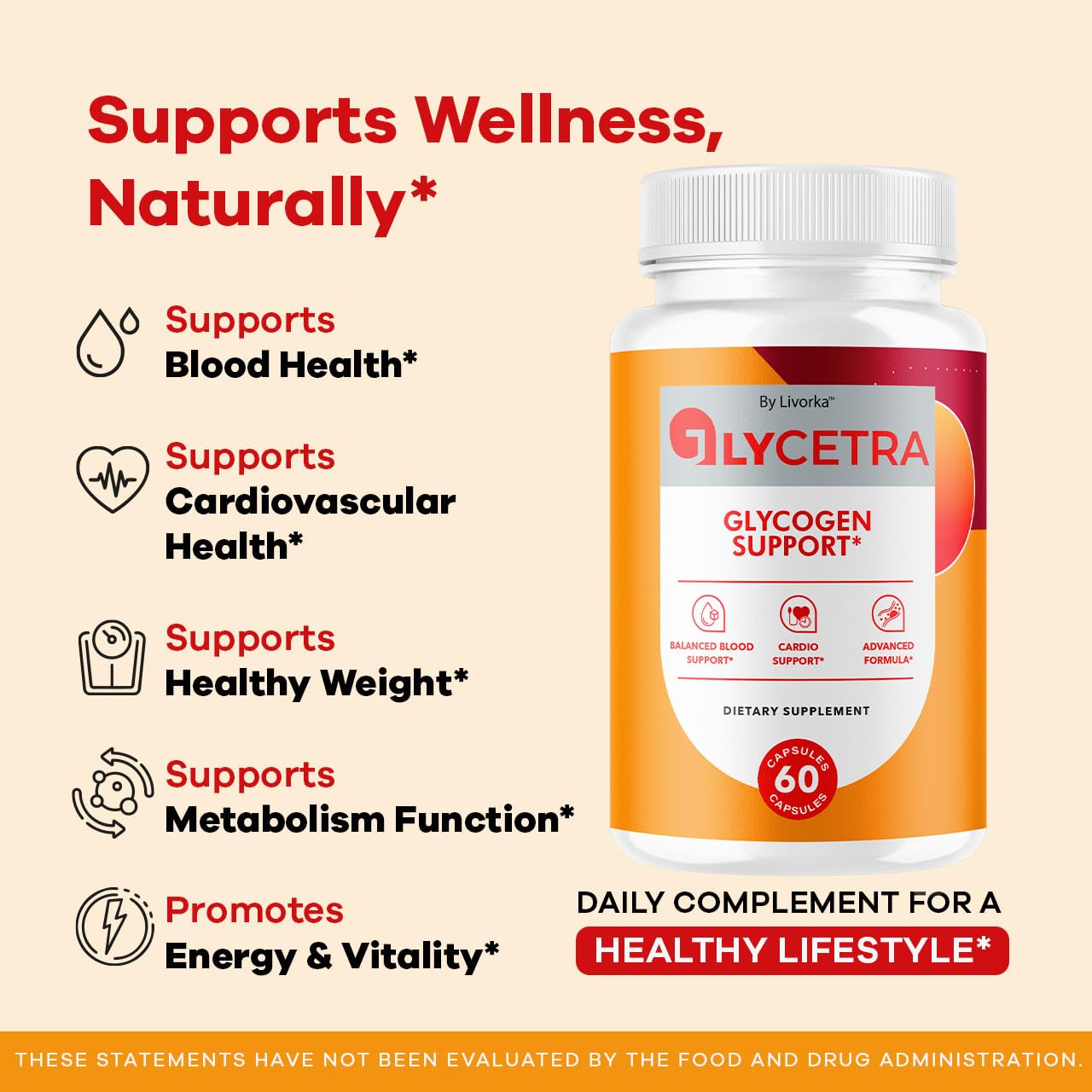 LIVORKA Glycetra Capsules, 300 Capsules