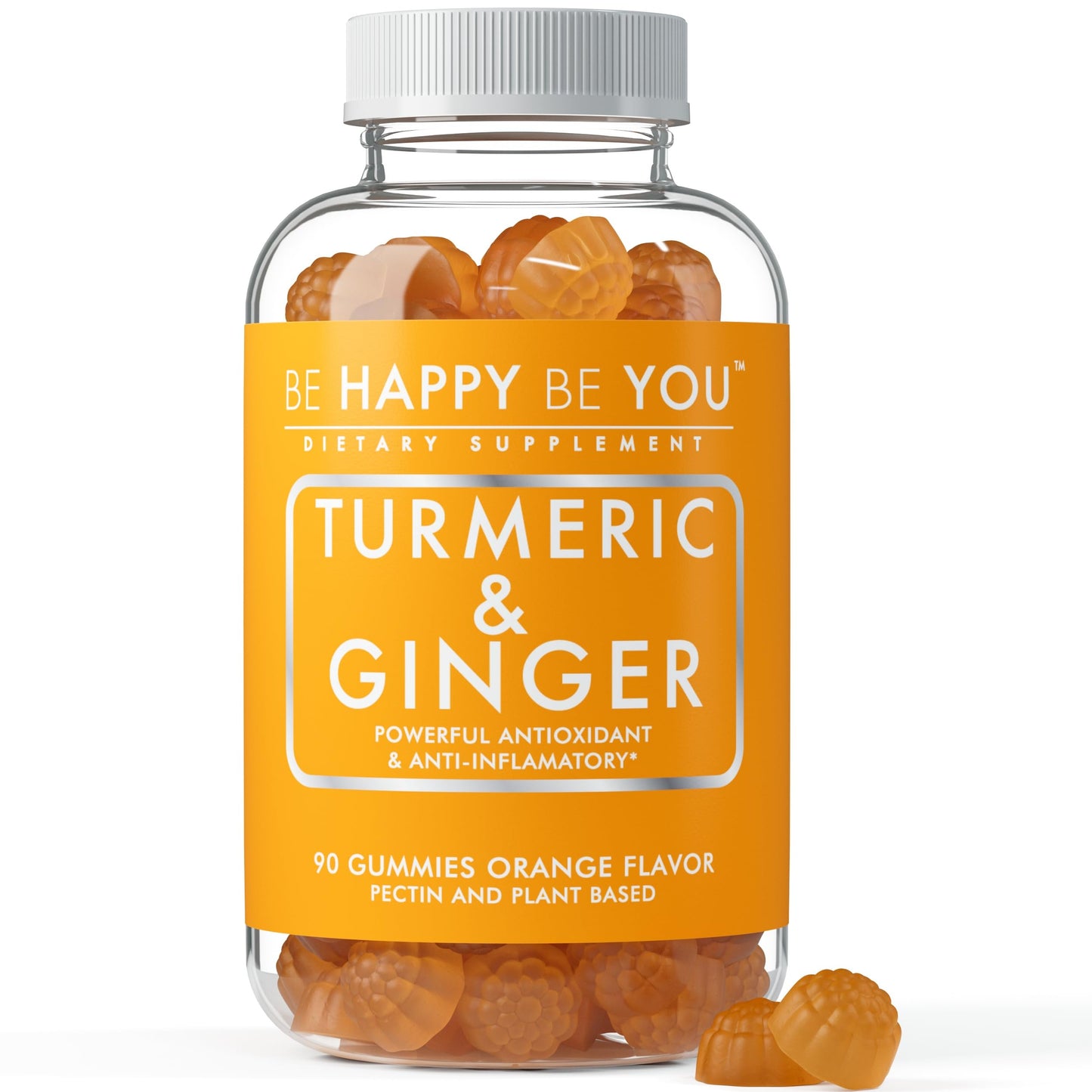 Be Happy Be You Turmeric & Ginger Gummies 90 Count