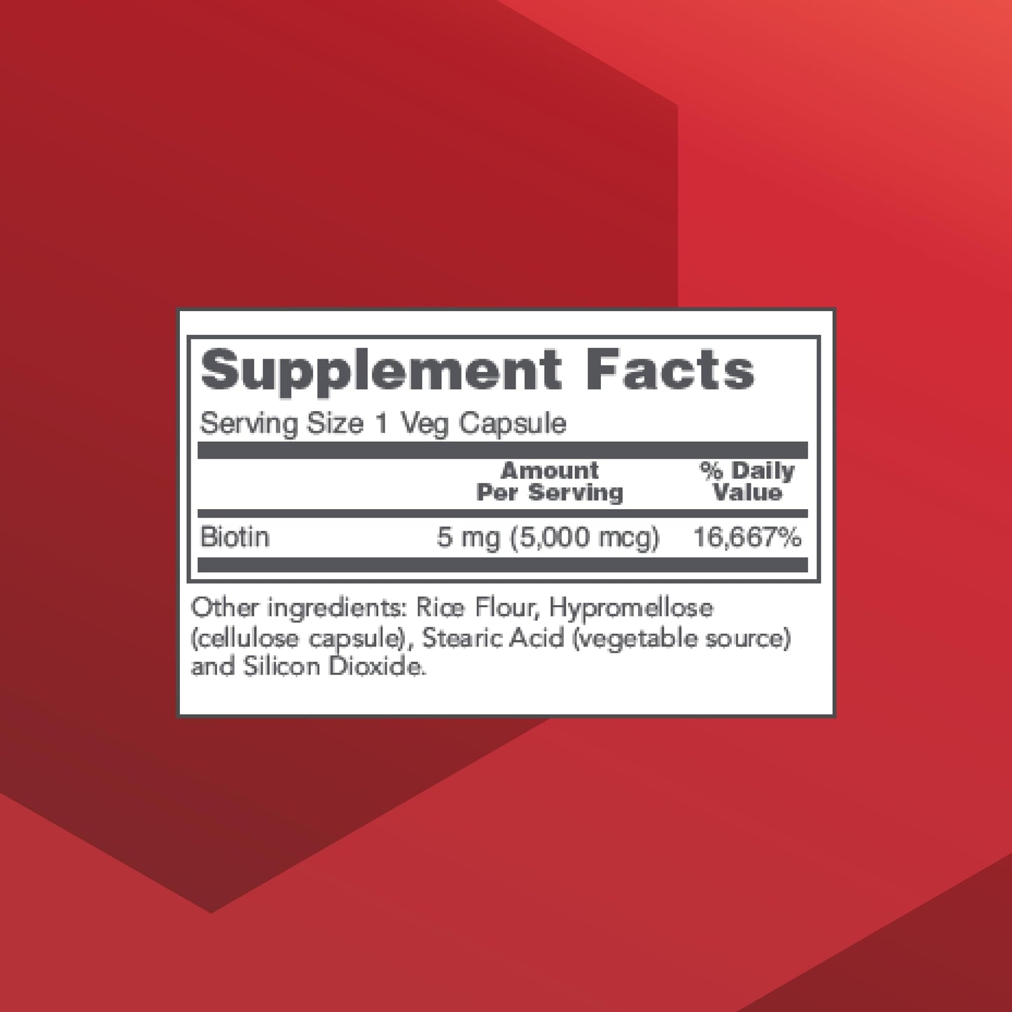 Protocol for Life Balance Biotin 5,000 mcg Hair, Skin & Nails Capsules, 90