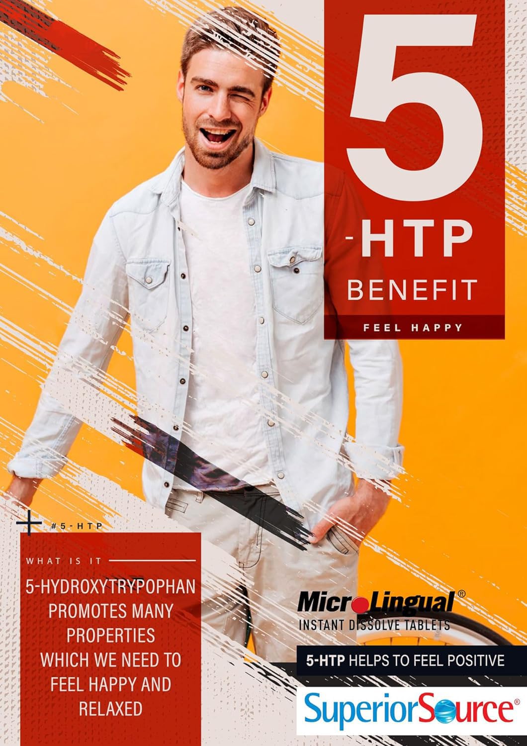 Superior Source 5-HTP 50 mg Tablets 60 Count