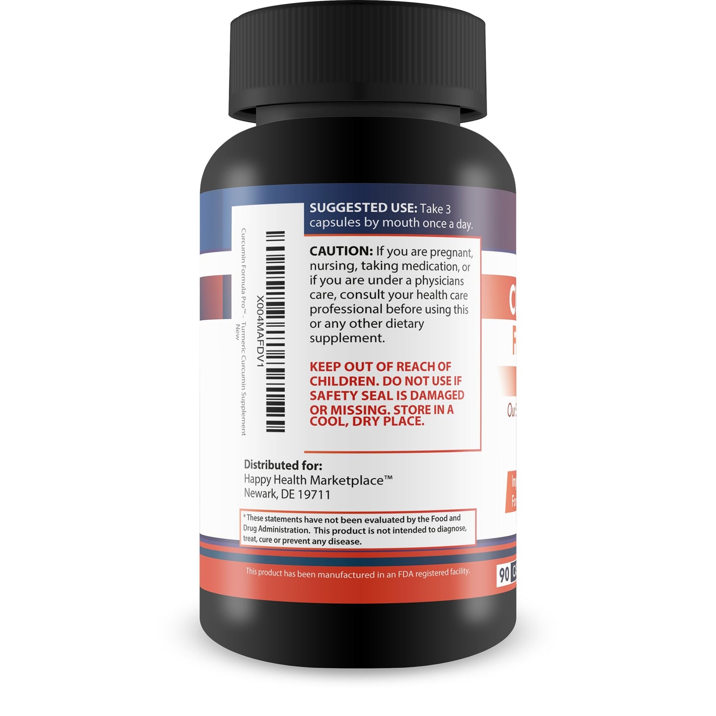 Happy Health Marketplace Curcumin Formula Pro 90 Capsules