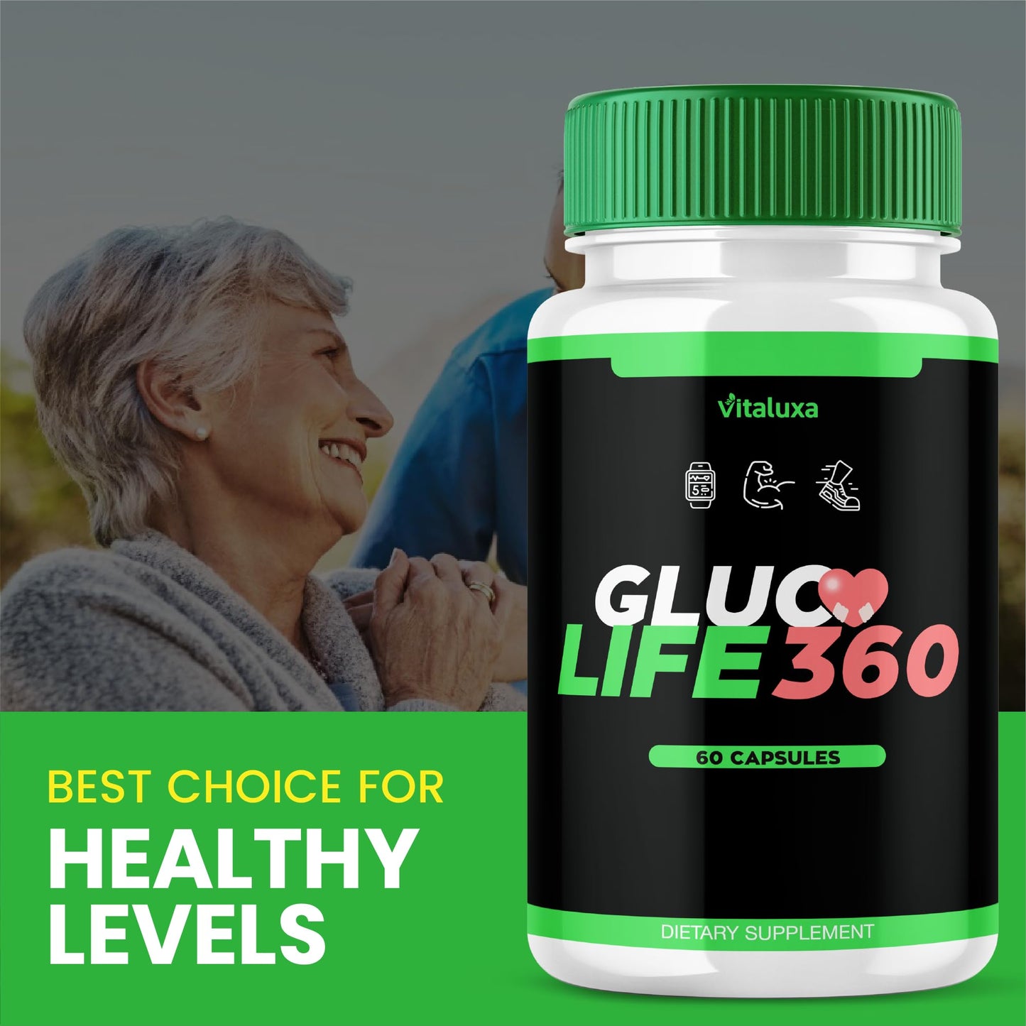 Vitaluxa Gluco Life 360 Capsules, 60 Count
