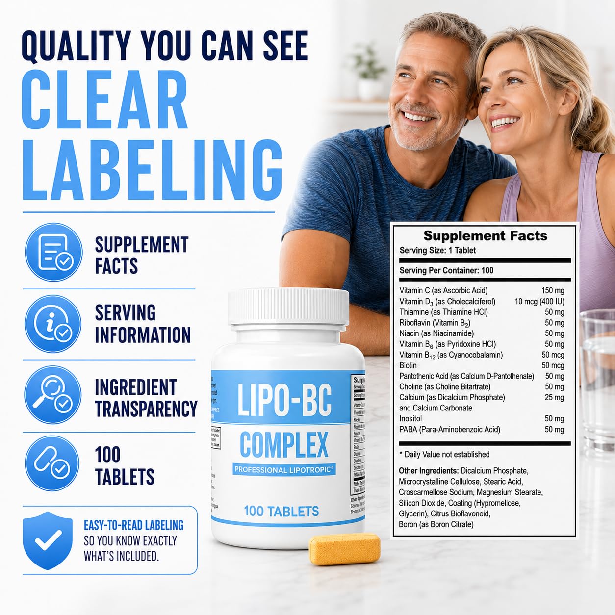 Legere Pharmaceuticals Lipo BC Complex Tablets 200 Tablets