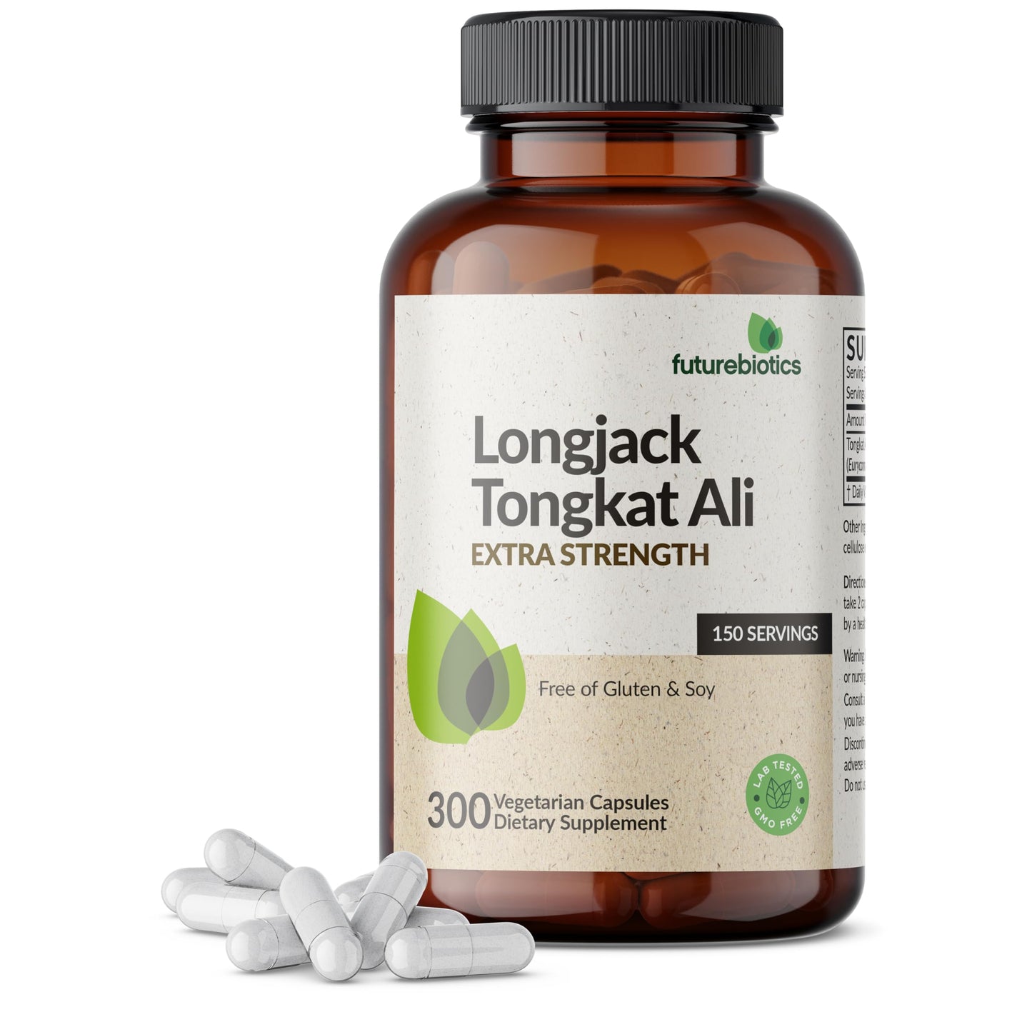 Futurebiotics Longjack Tongkat Ali Extra Strength Energy & Stamina Support Capsule 300 Capsules