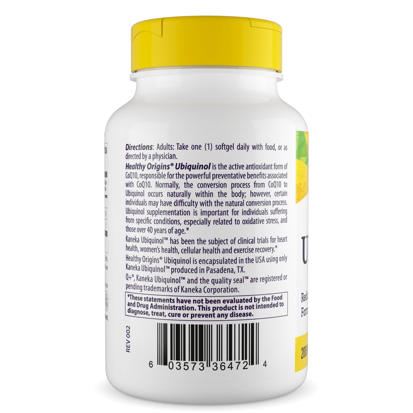 Healthy Origins Ubiquinol (Active Form of CoQ10), 200 mg Softgels, 30 Count