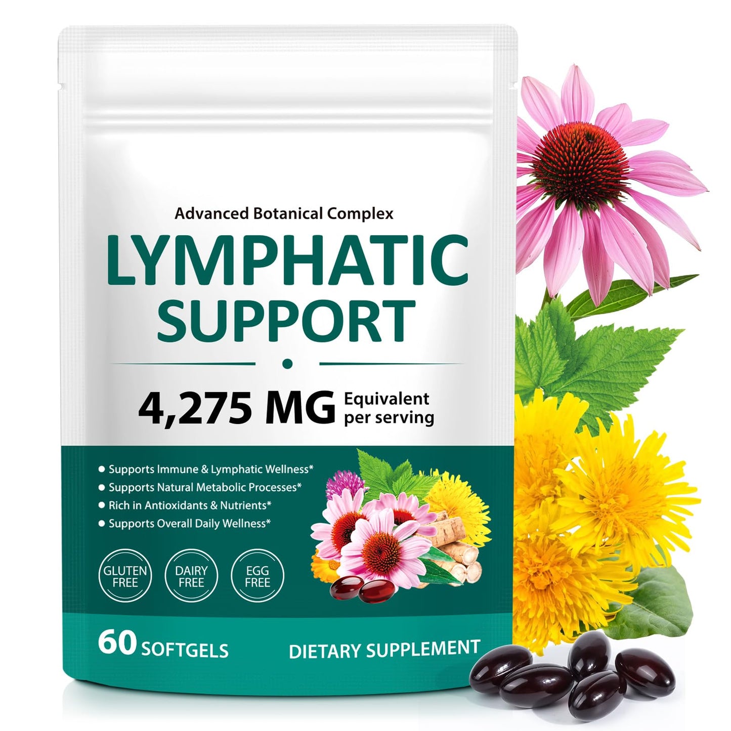 Onznoz Lymphatic Drainage Supplements Softgels 60