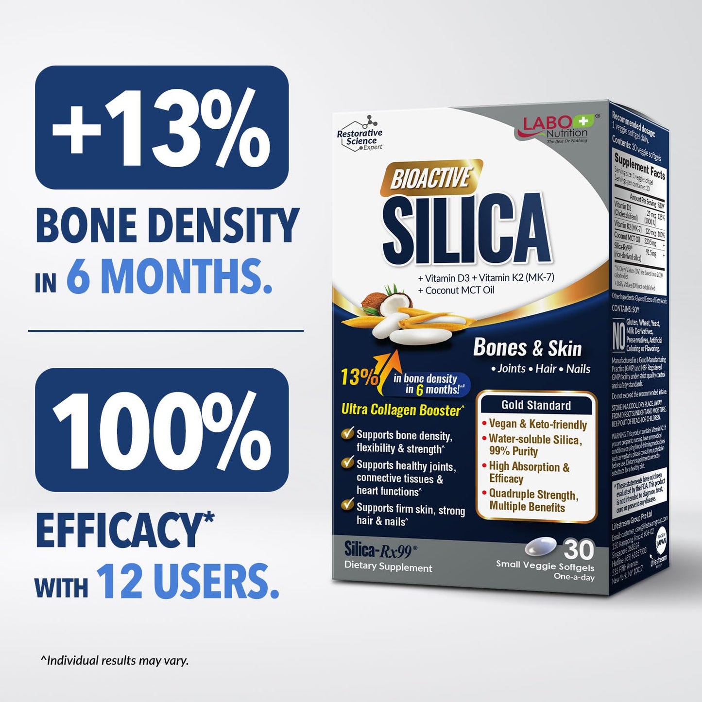 LABO Nutrition Bioactive Silica Softgels 90