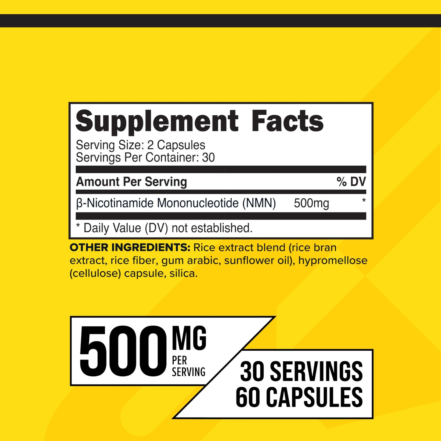 Primaforce NMN Supplement 500mg Capsules 60 Count