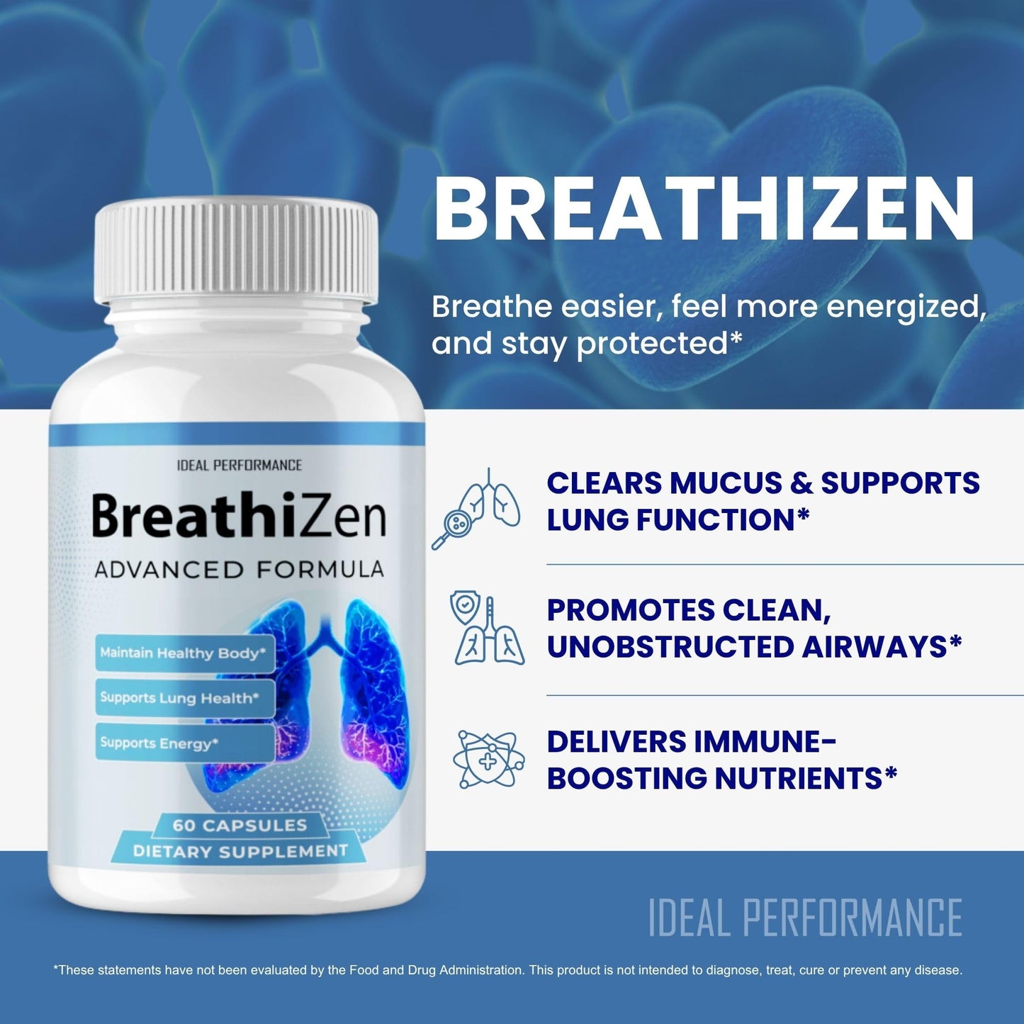 IDEAL PERFORMANCE BreathiZen Capsules, 300 Count