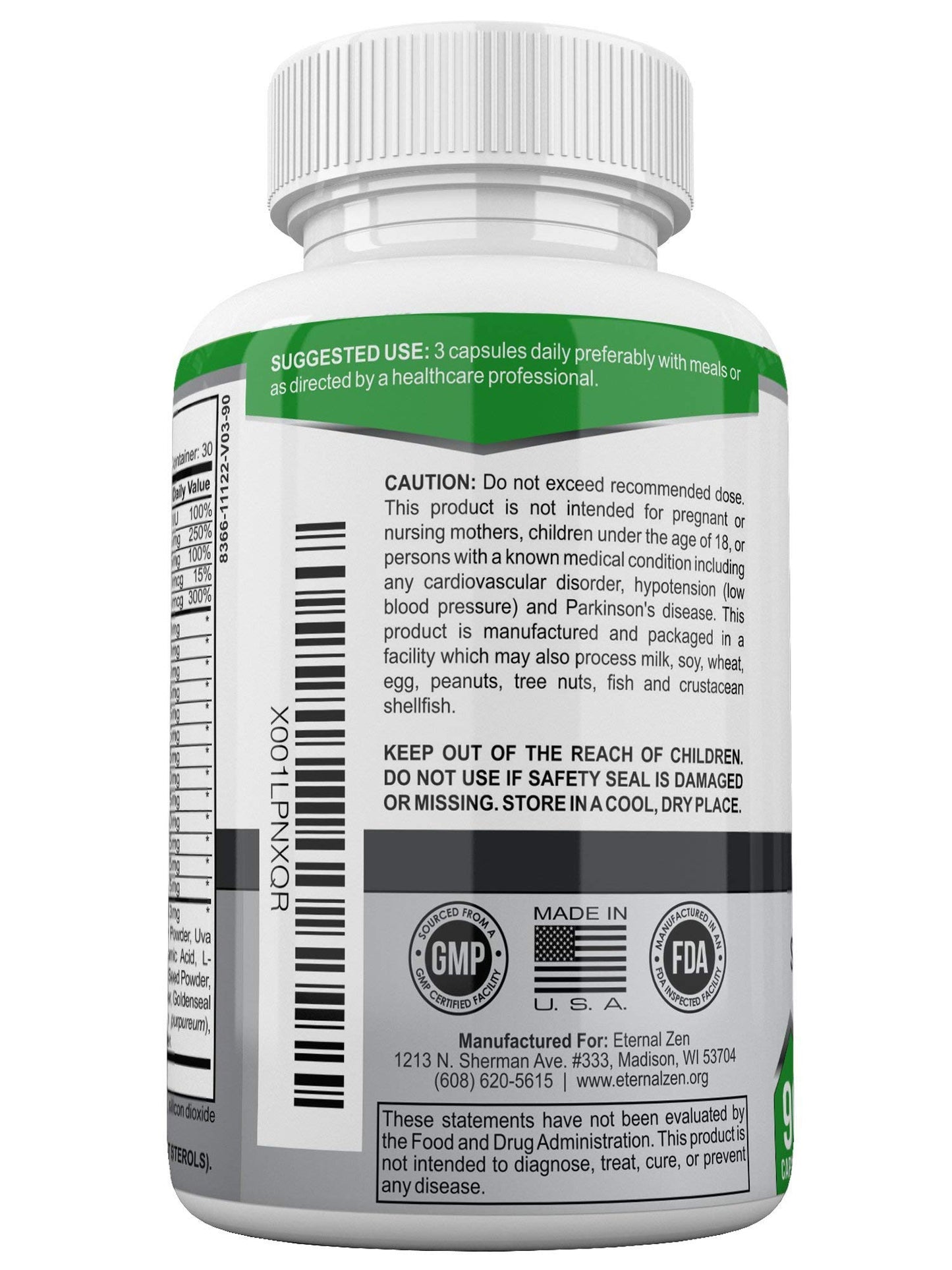 Eternal Zen Prostate Complete Herbal Health Support for Men Capsules, 1 Capsule