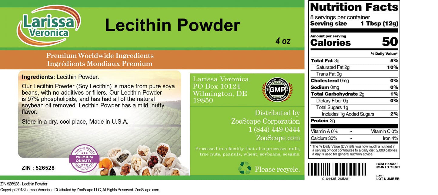 Larissa Veronica Lecithin Powder 4 oz