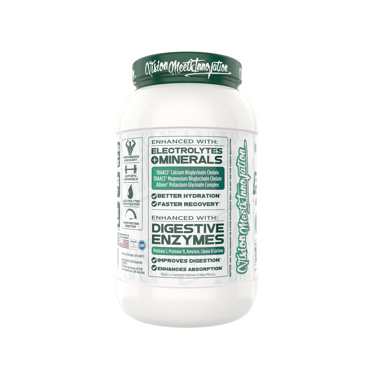 VMI Sports Protolyte Natural Plant Protein Powder, 25.6 oz