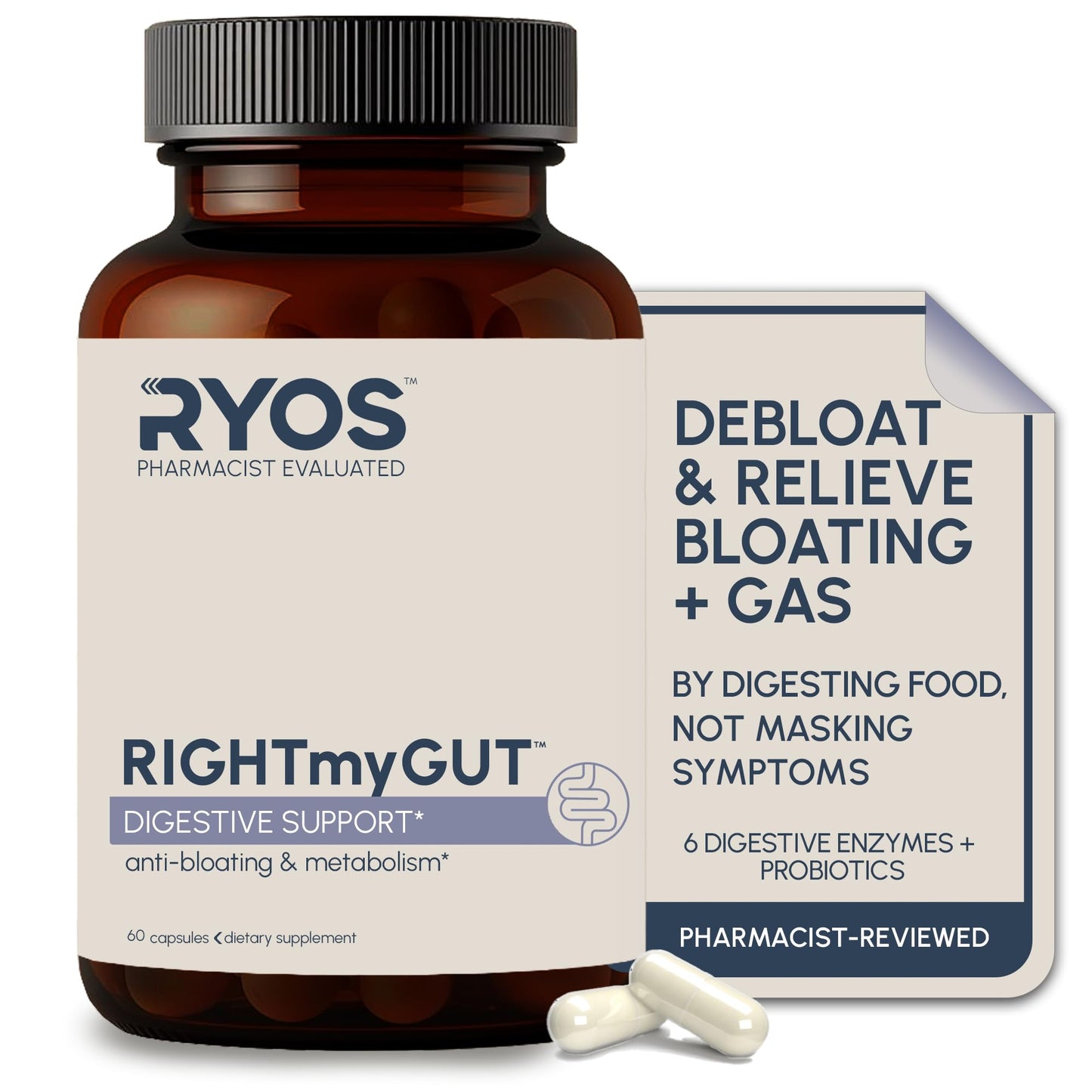 RYOS Debloat Pills Capsule 60 Vegan Capsules