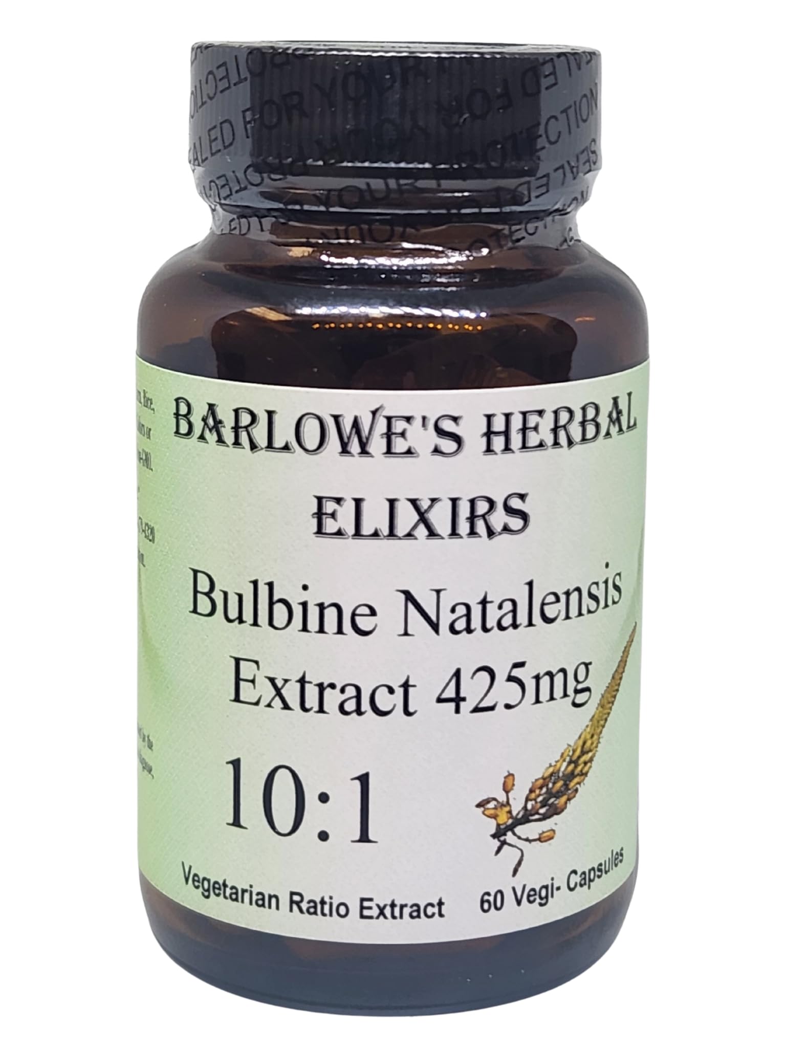 Barlowe's Herbal Elixirs Bulbine Natalensis 10:1 Extract 425mg Veggie Capsules, 60 Count