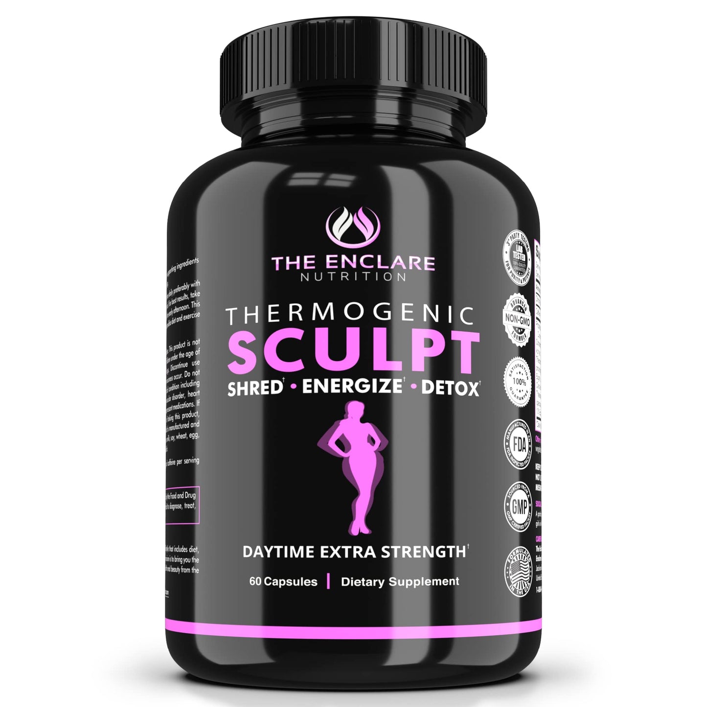 THE ENCLARE NUTRITION Thermogenic Fat Burner and Appetite Suppressant, Weight Loss Supplement, 60 Capsules
