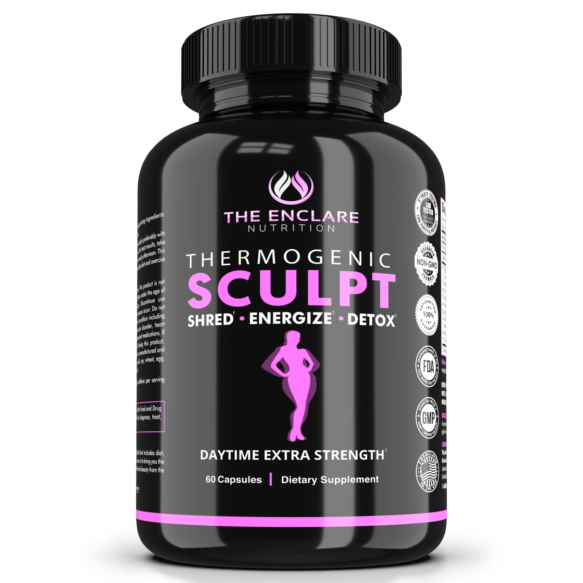 THE ENCLARE NUTRITION Thermogenic Fat Burner and Appetite Suppressant, Weight Loss Supplement, 60 Capsules