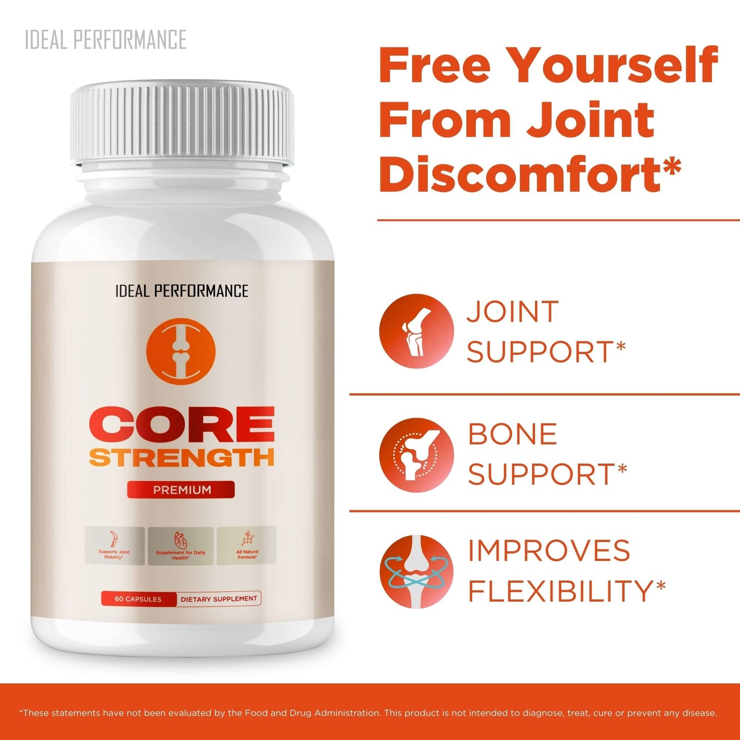 Ideal Performance Core Strength Capsules, 60 Capsules