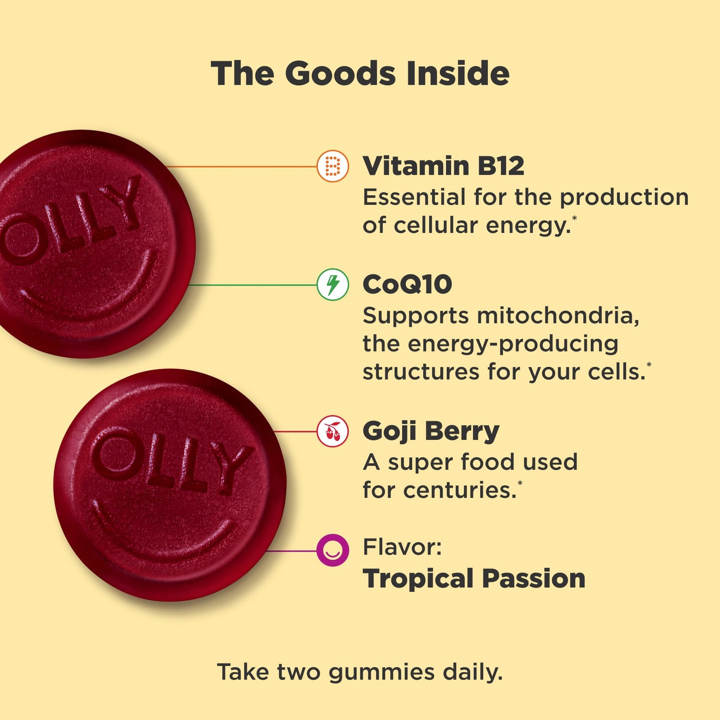 OLLY Daily Energy Gummy 60 Count