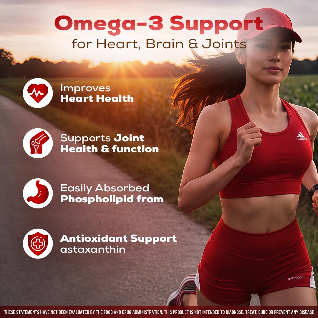 AURA VITAMINS Omega RED Krill Oil Softgels 60 Count