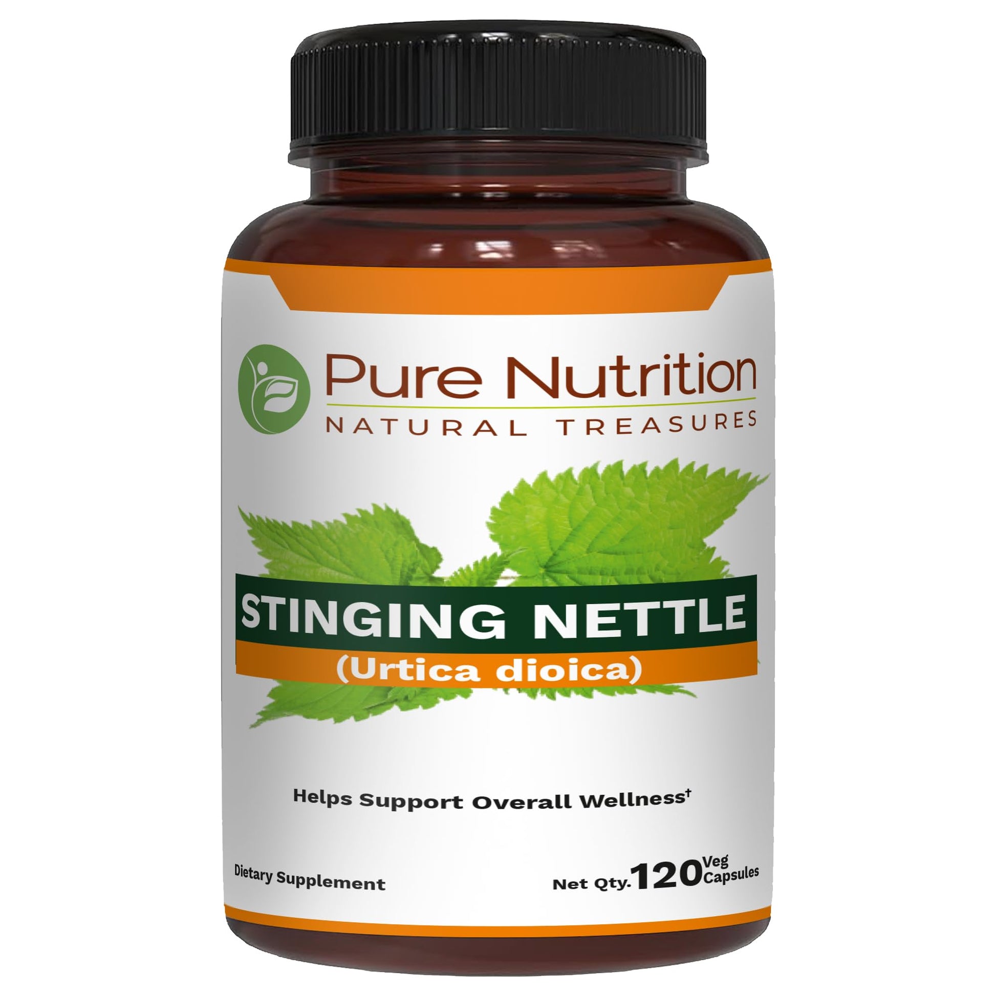 Pure Nutrition Natural Treasures Stinging Nettle 20:1 Extract 500mg per Capsule, 120 Veg Caps