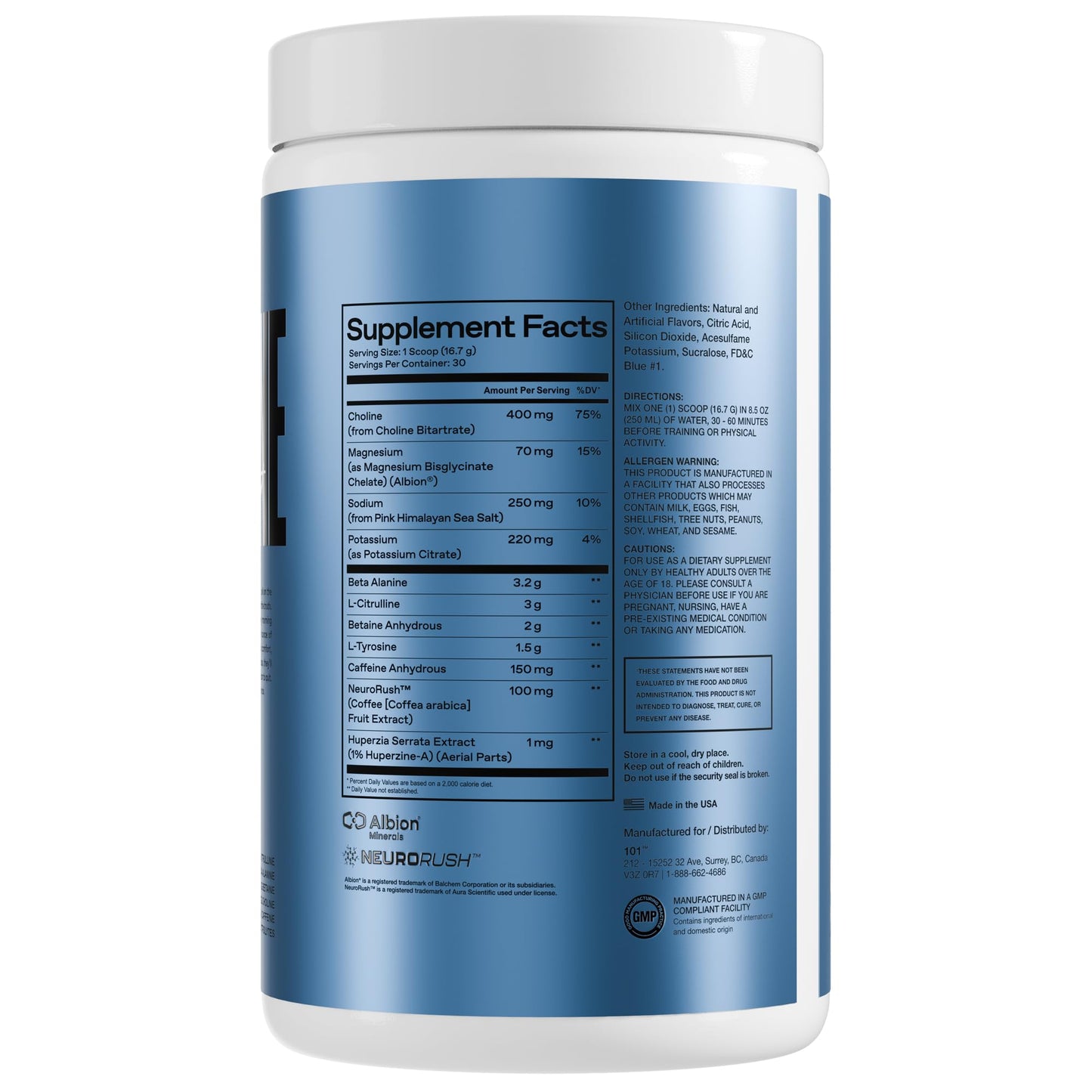 ONE OF ONE Sport Pre-Workout Powder 1 Pound 30 Servings