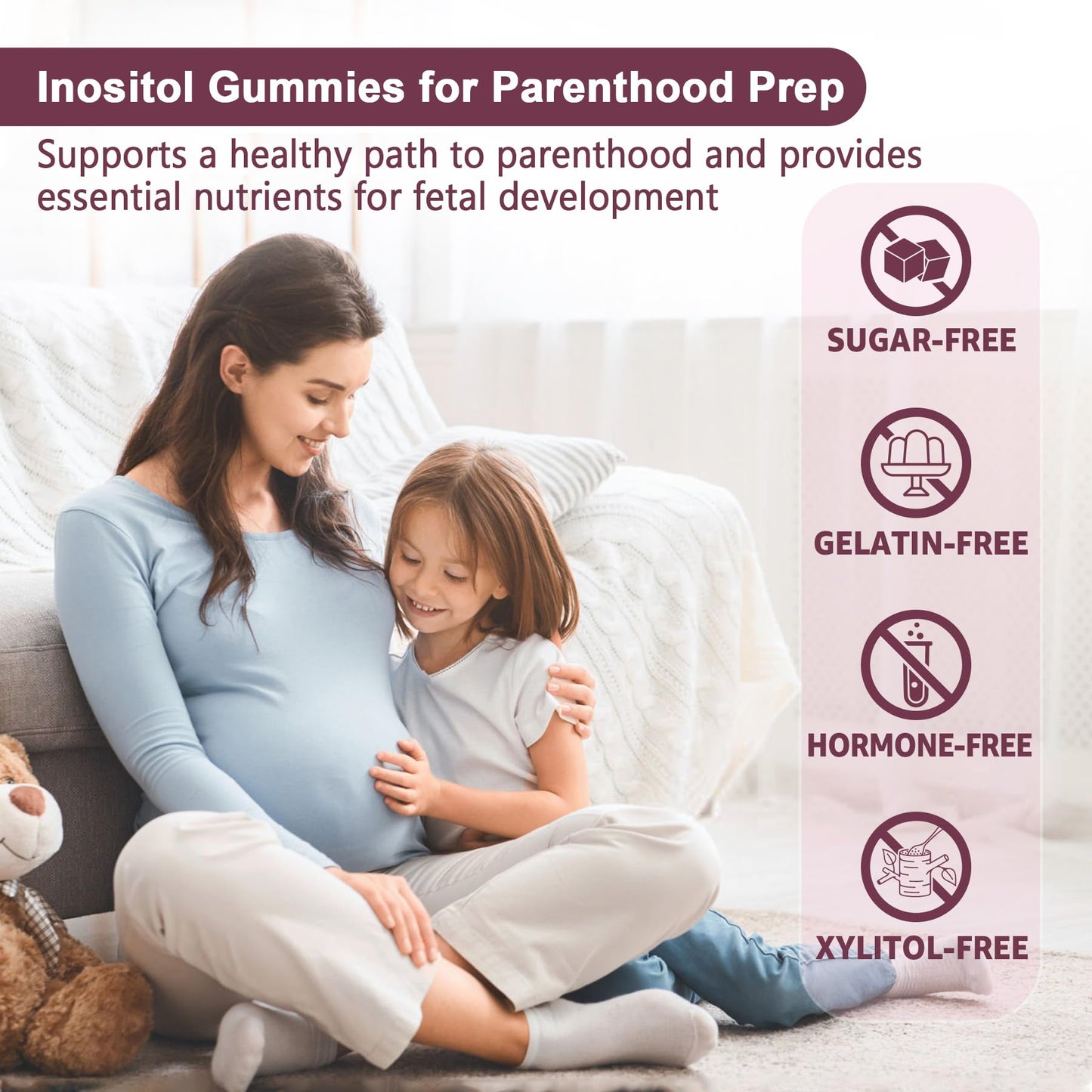 NEVISS Myo-Inositol & D-Chiro Inositol Gummies for Women with Methylfolate D3, 120 Gummies